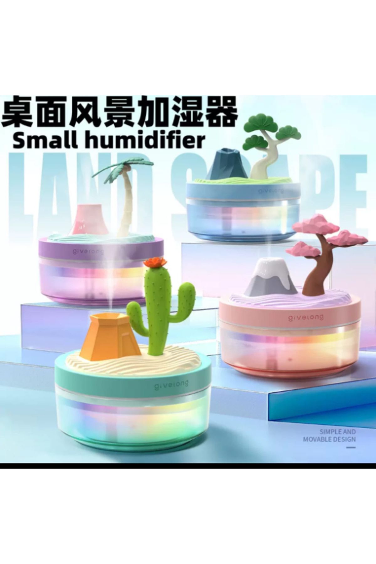 D&M Life Collection Doğa Temalı Mini Nemlendirici