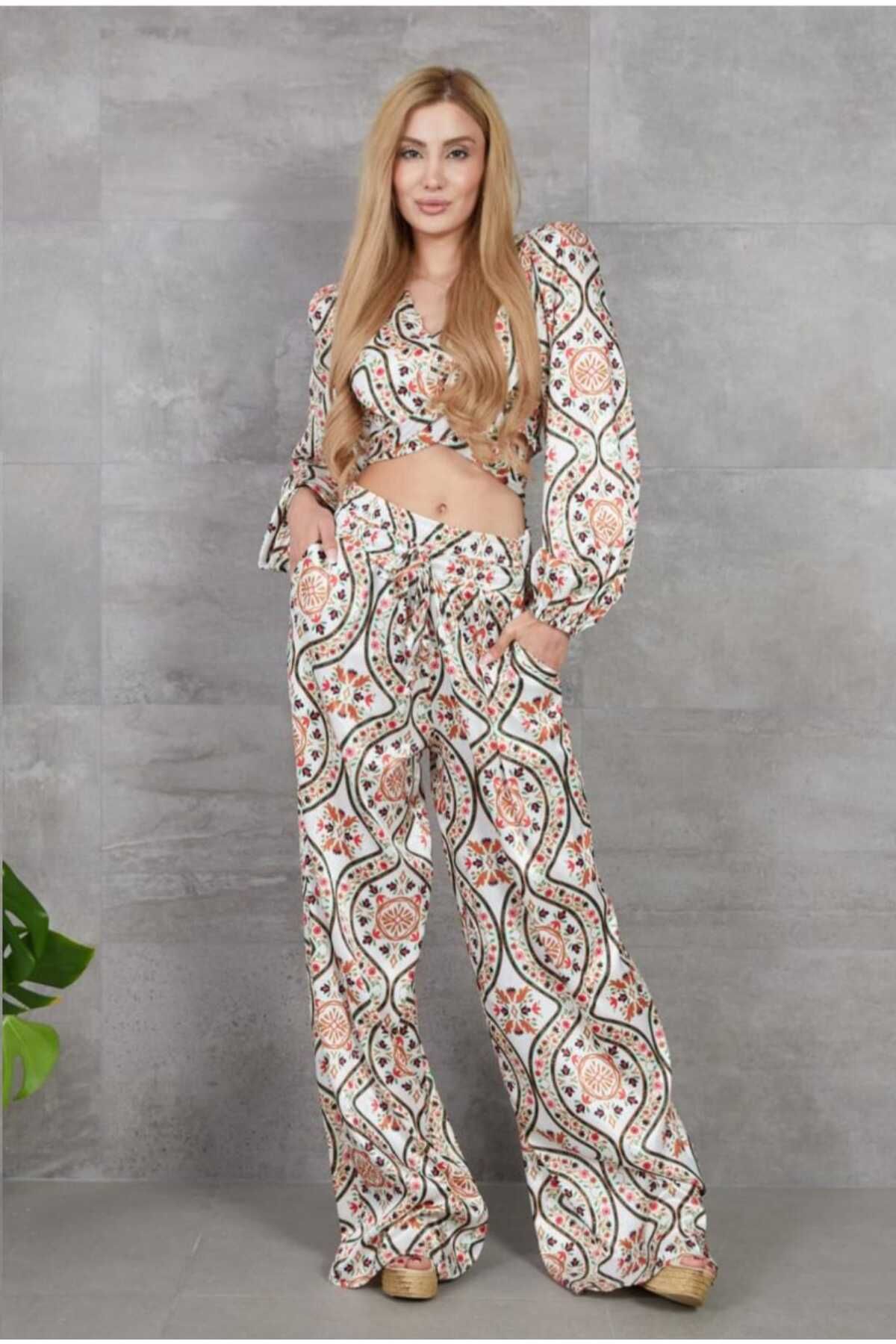 Store Desenli İkili Takım
