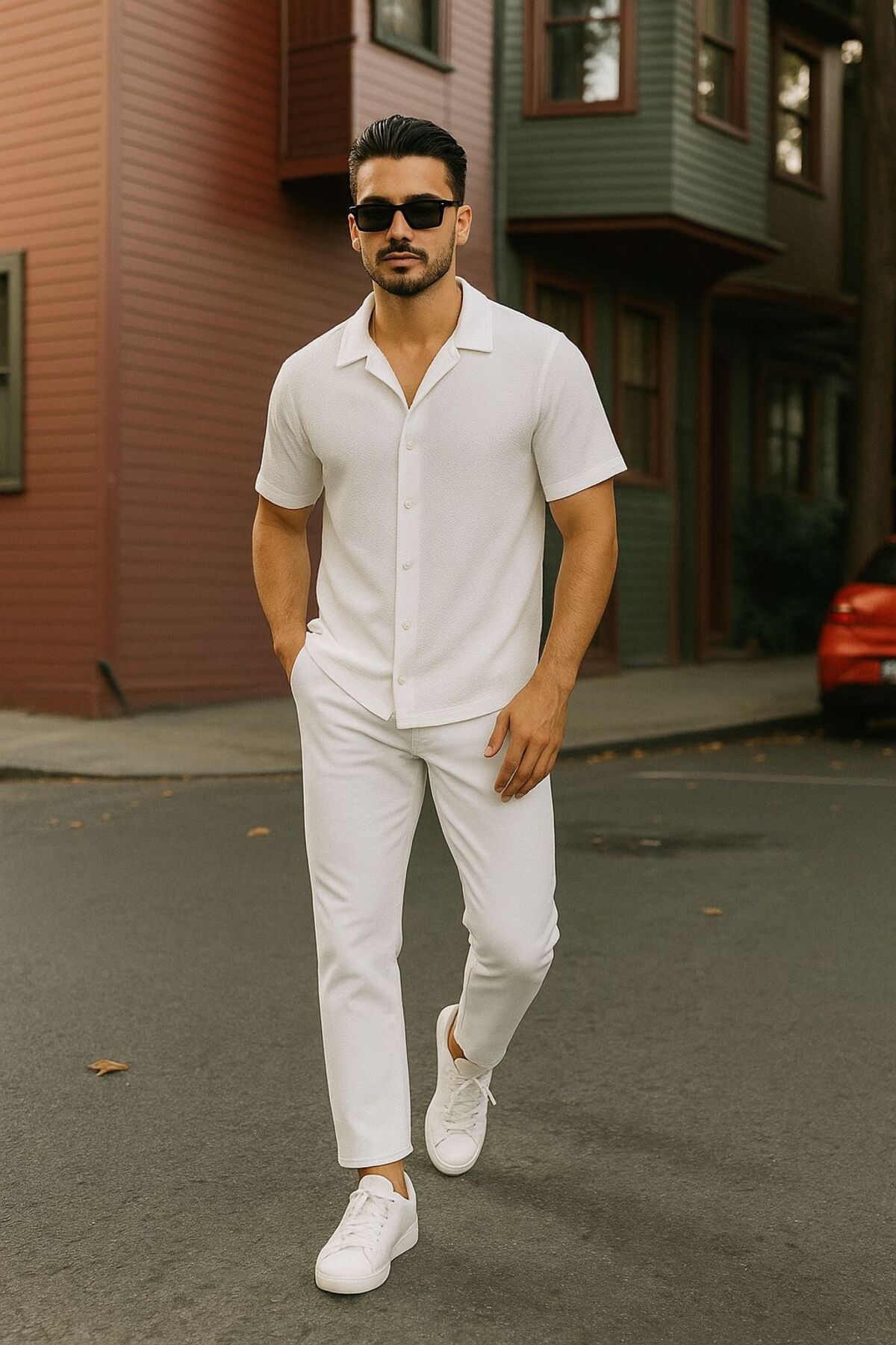 LC Waikiki Kısa Kollu Düğmeli Yeni Model Premium Kalite Erkek Yazlık Gömlek