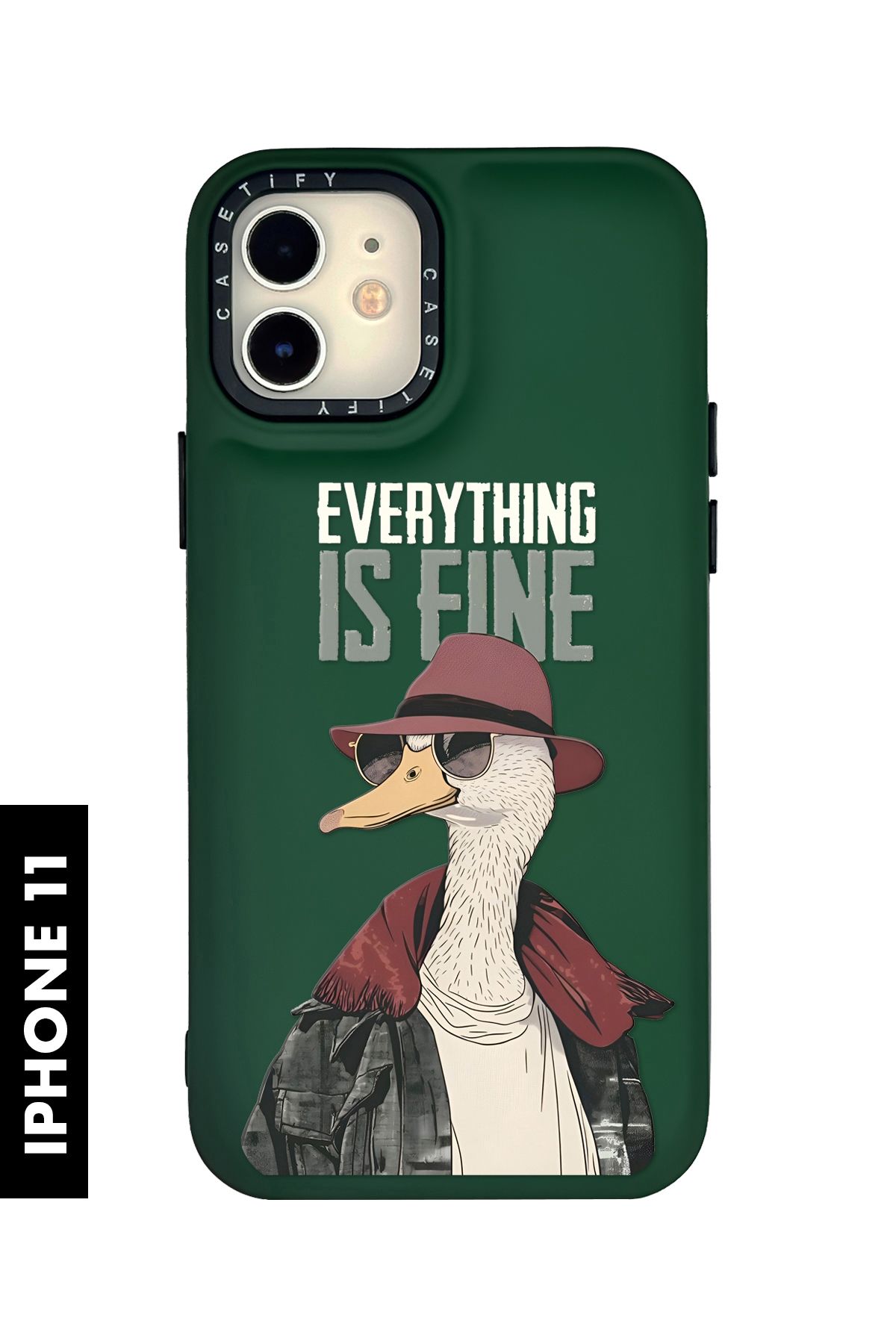 mooodcase iPhone 11 Uyumlu Everything is Fine Desenli Silikonlu Pillow Kılıf