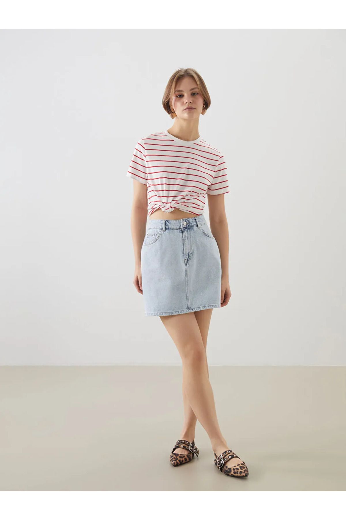 LC Waikiki XSIDE Mavi Dar Fit Mini Jean Etek