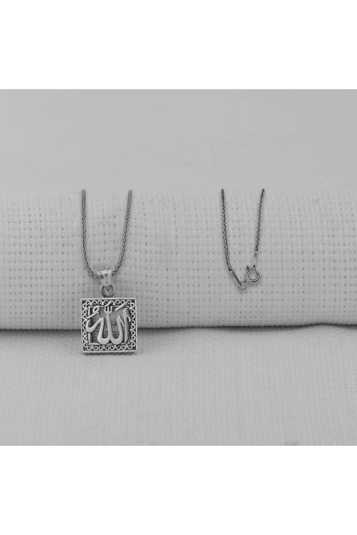 shop Allah Yazılı Kebir Dualı Cevşen 925 Ayar Gümüş Erkek Kolye