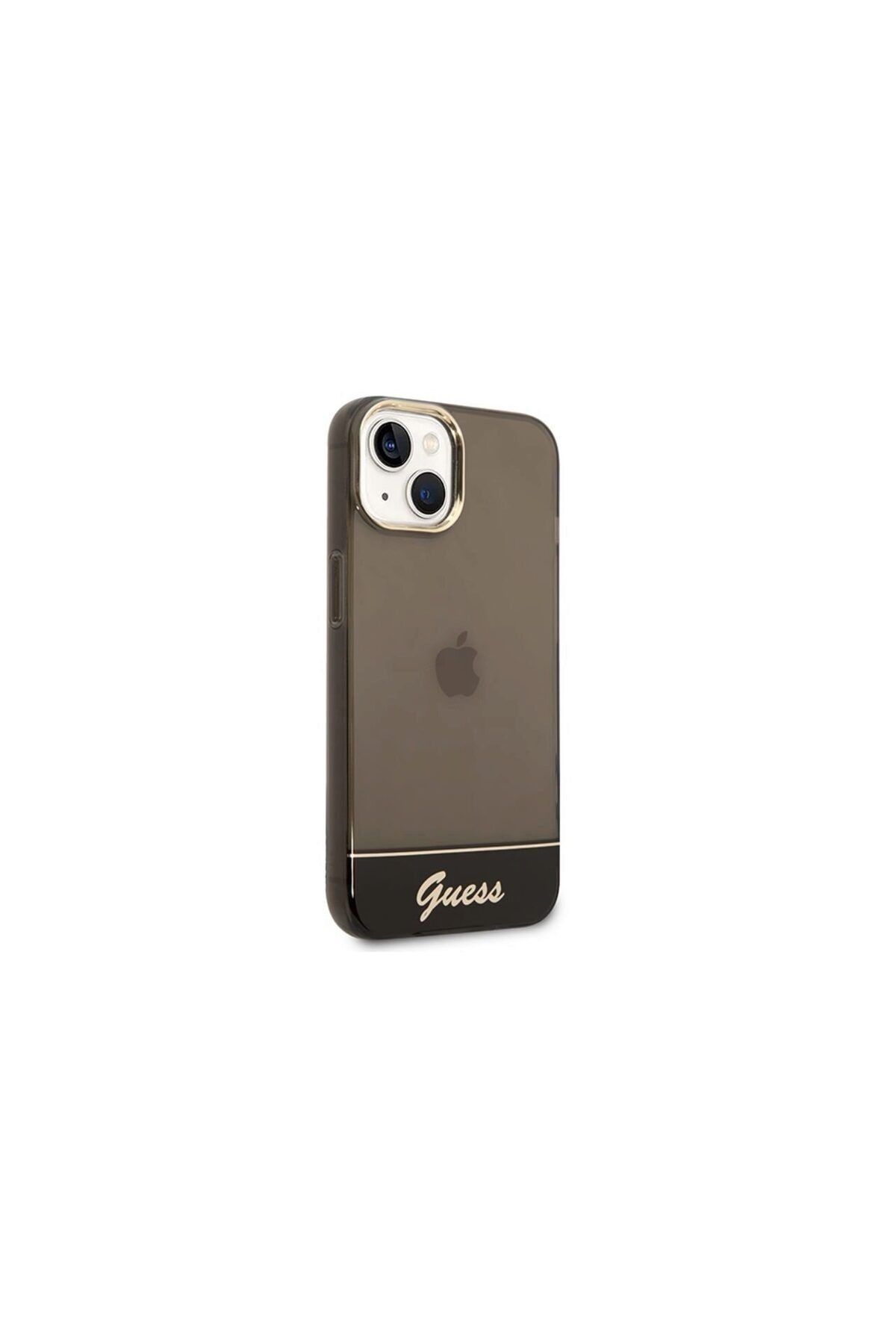 Guess-iPhone 14 Plus Camera Outline Translucent Black Case 6