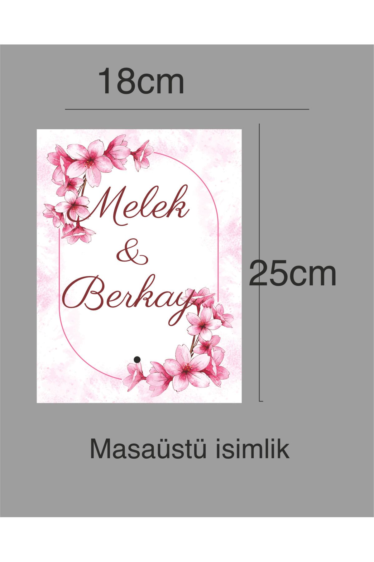 estölye Söz, Nişan, Düğün, Nikah Ahşap Dijital Baskı Masaüstü isimlik