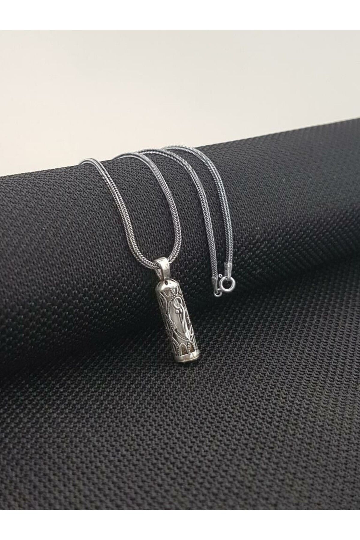 shop Çapa Tasarımlı Cevşeni Kebir Dualı Yazılı 925 Ayar Gümüş Erkek Kolye