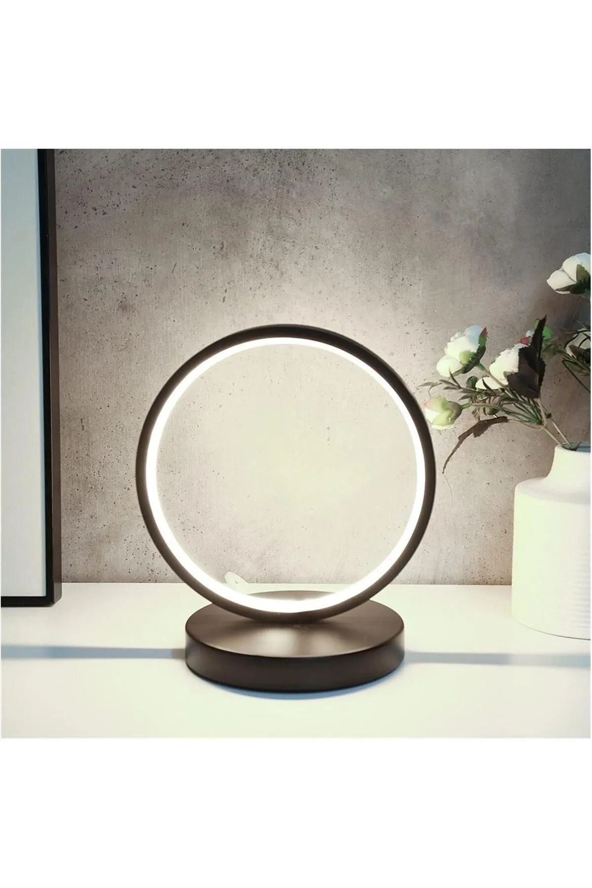 Avizen Lighting Project Samsung Led Yuvarlak Masa Lambası Gece Lambası 30Cm Çap Fişli Günışığı