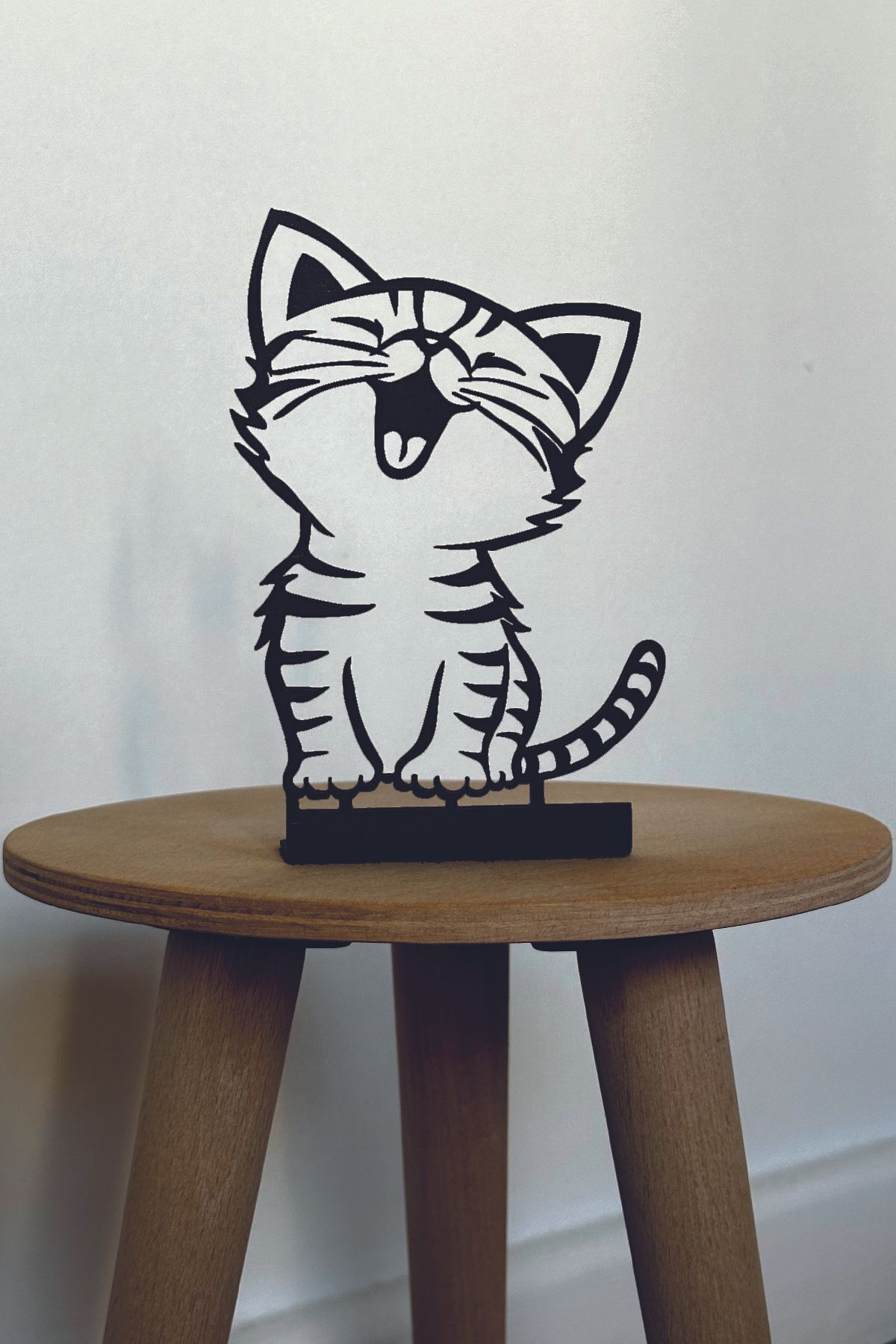 SerenityHaven Sevimli Kedi Metal Mini Dekoratif Obje Biblo, Raf Dekoru, Kedi Biblo, Minimal Dekor, Masa Süsü