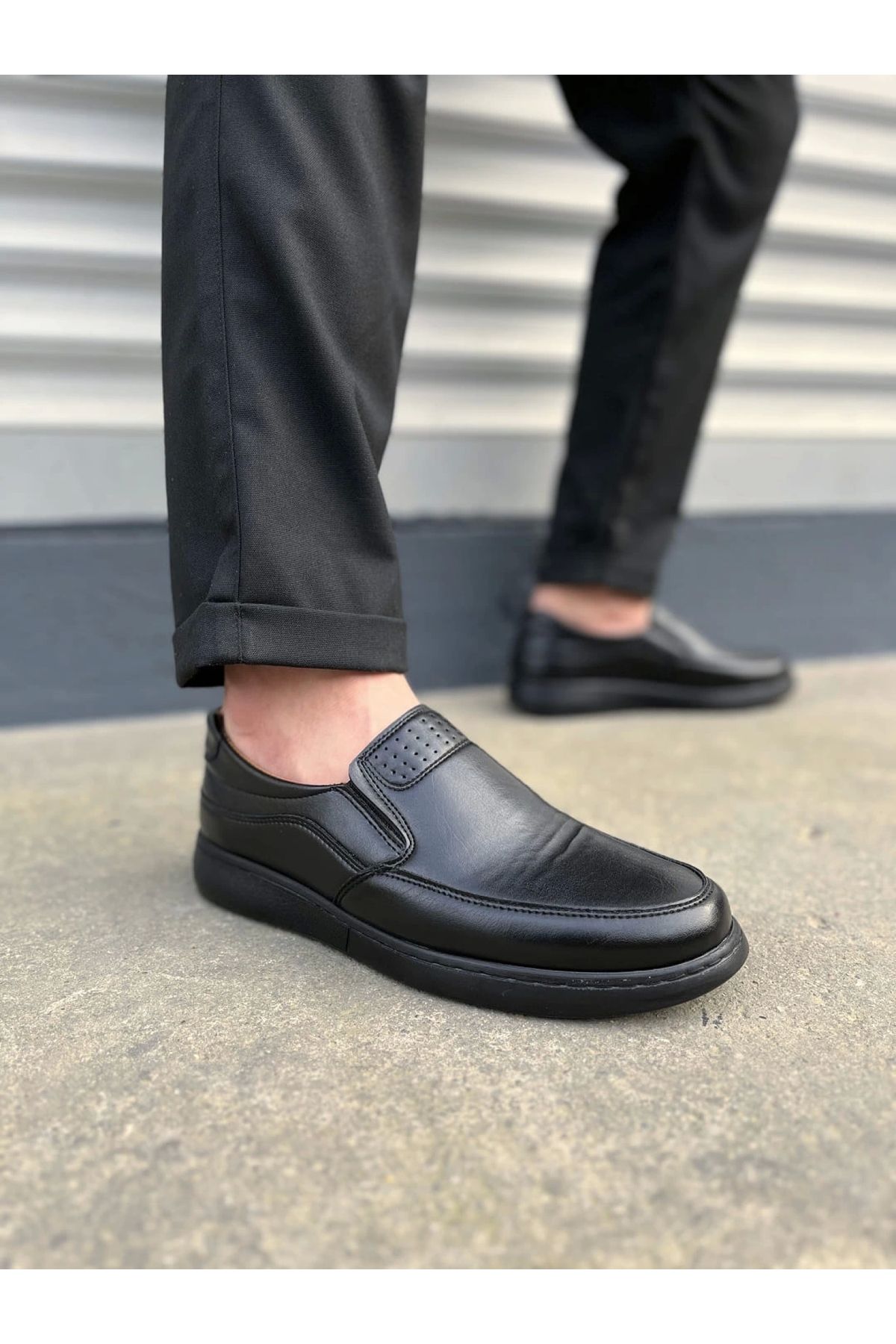 POLEXP Klasik Stil Siyah Erkek Günlük Ayakkabı