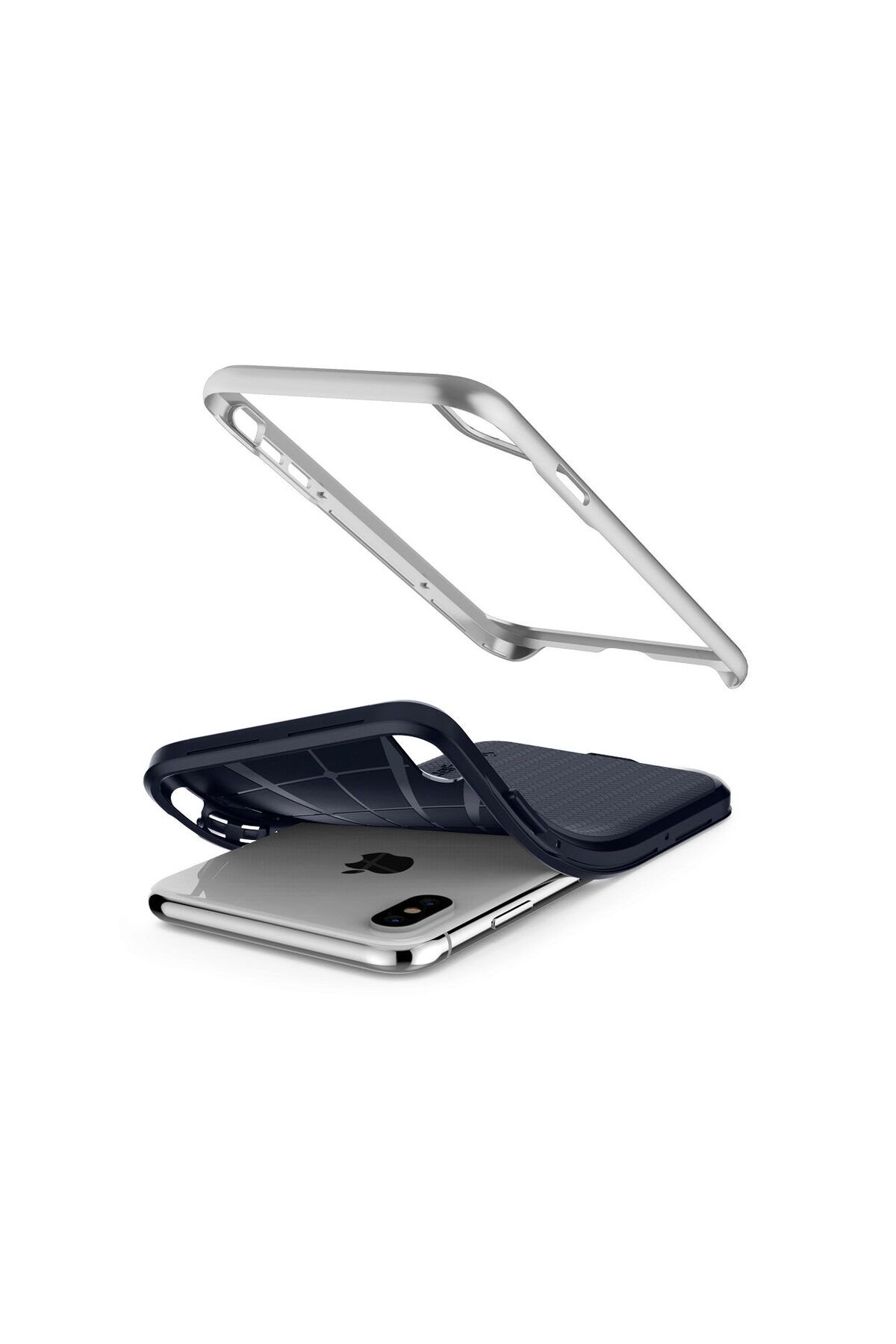 Spigen-Husa iPhone XS Max Neo Hybrid Satin Silver 2