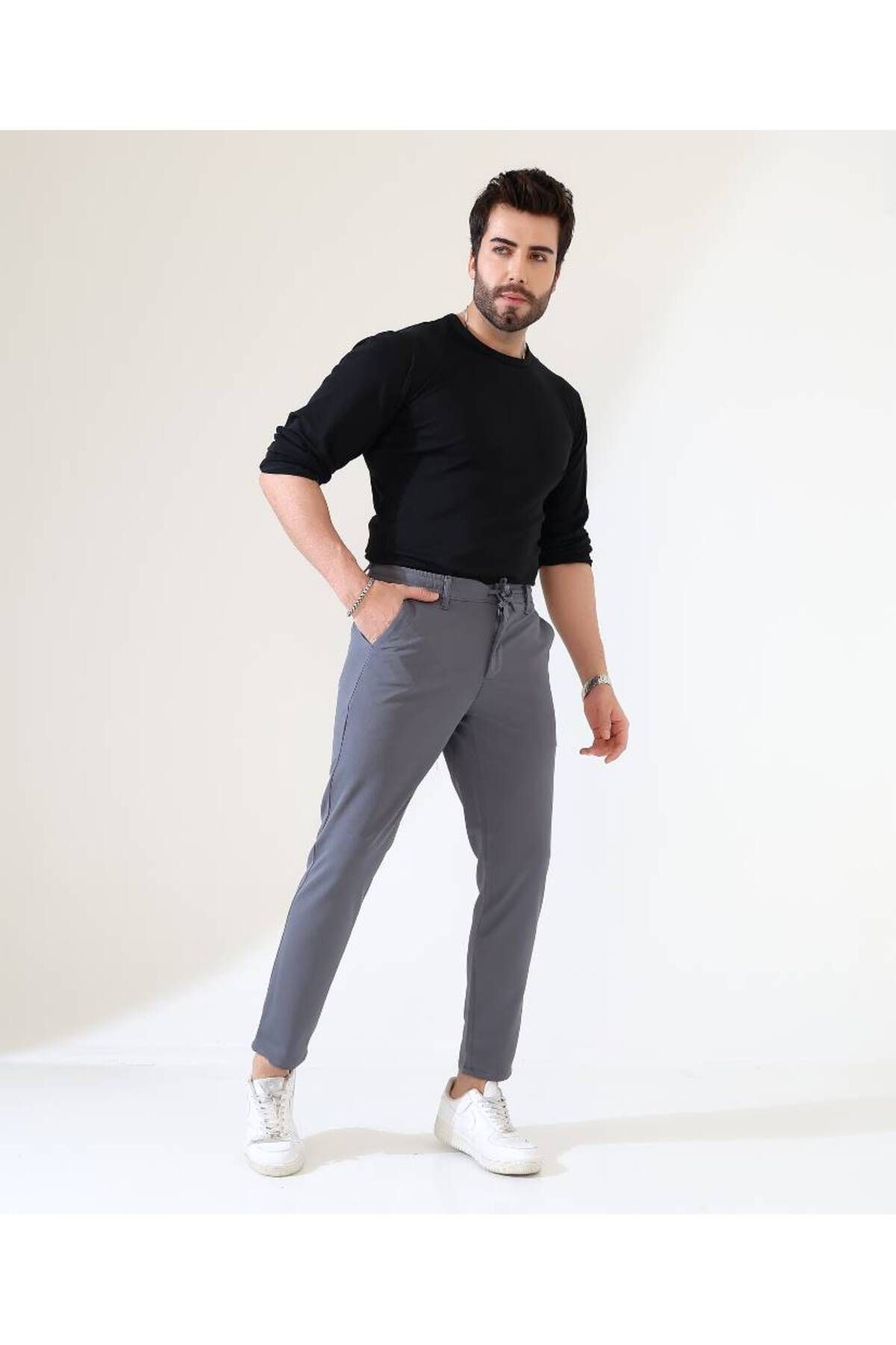 Benim Denim Sunello Erkek Jogger Pantolon Gri – Modern Şıklığın ve Konforun Buluşma Noktası