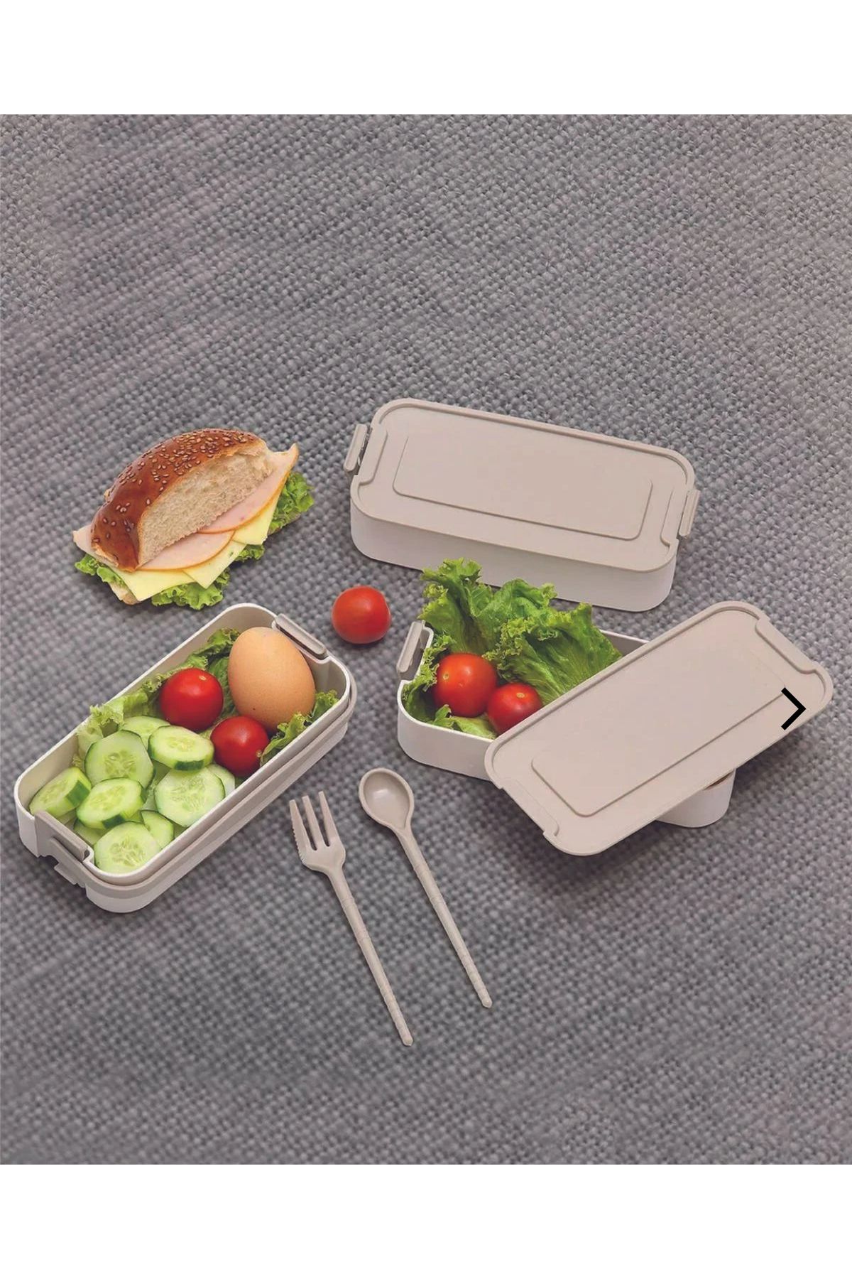 Home ENZH ONLİNE MARİN 3 Katlı Beslenme Kutusu Yemek Taşıma Kabı Kaşık - Çatallı Sefer Tası