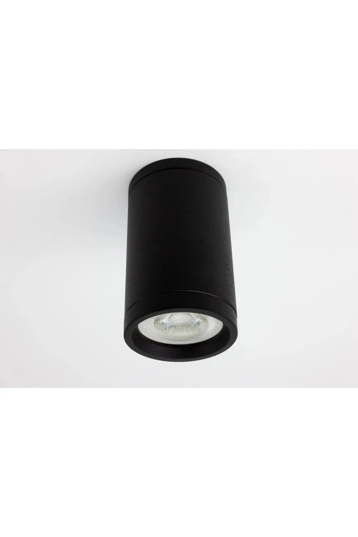 Avizen Lighting Project Siyah Sıva Üstü Aplik Silindir Modern Spot Günışığı Ampul Dahil