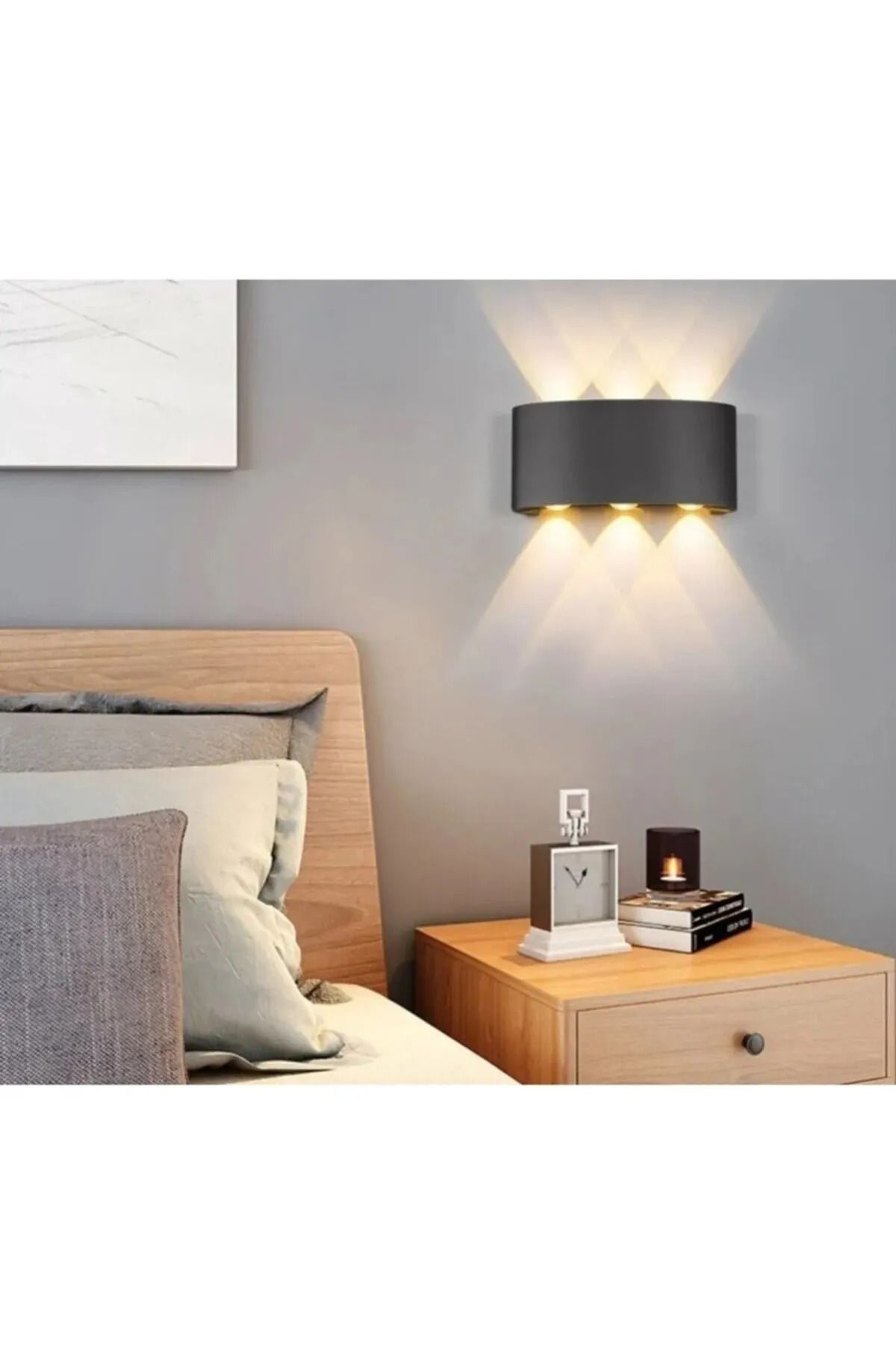 Avizen Lighting Project Dekoratif Çift Yönlü Duvar Aydınlatma Led Aplik Duvar Lambası Günışığı