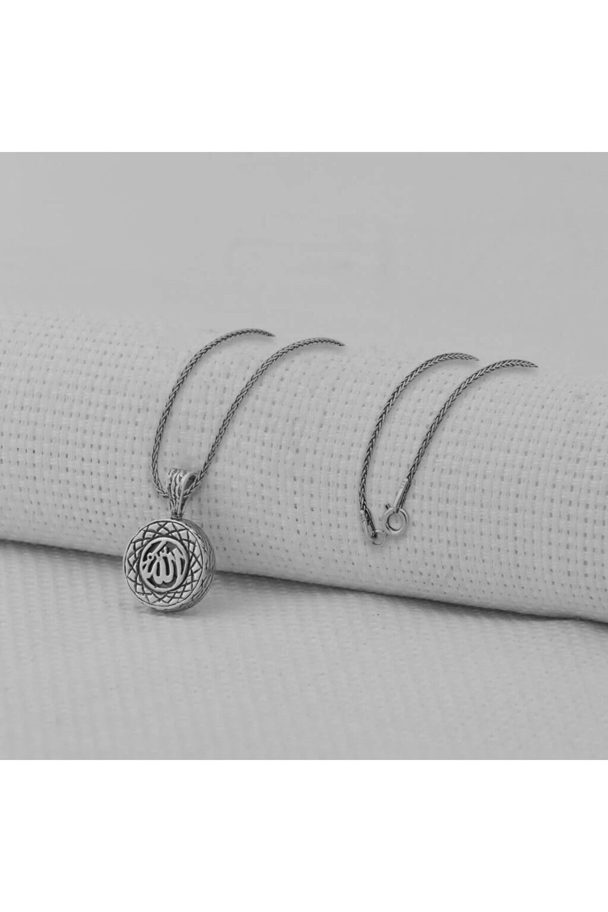 shop Allah Yazılı Kebir Dualı Cevşen 925 Ayar Gümüş Erkek Kolye