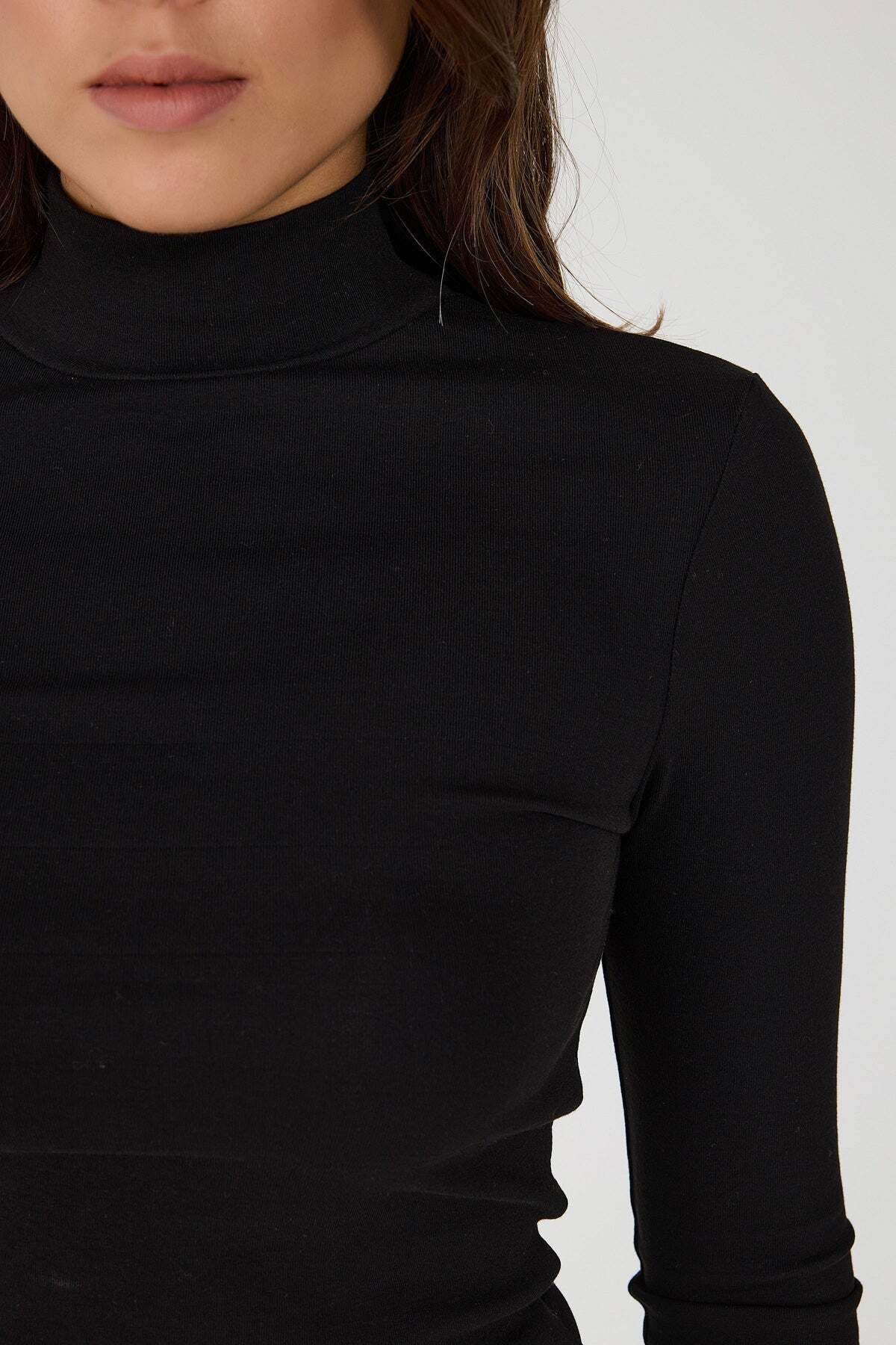 No Matter What-Duru Basic Langarm-Rollkragenbluse 3