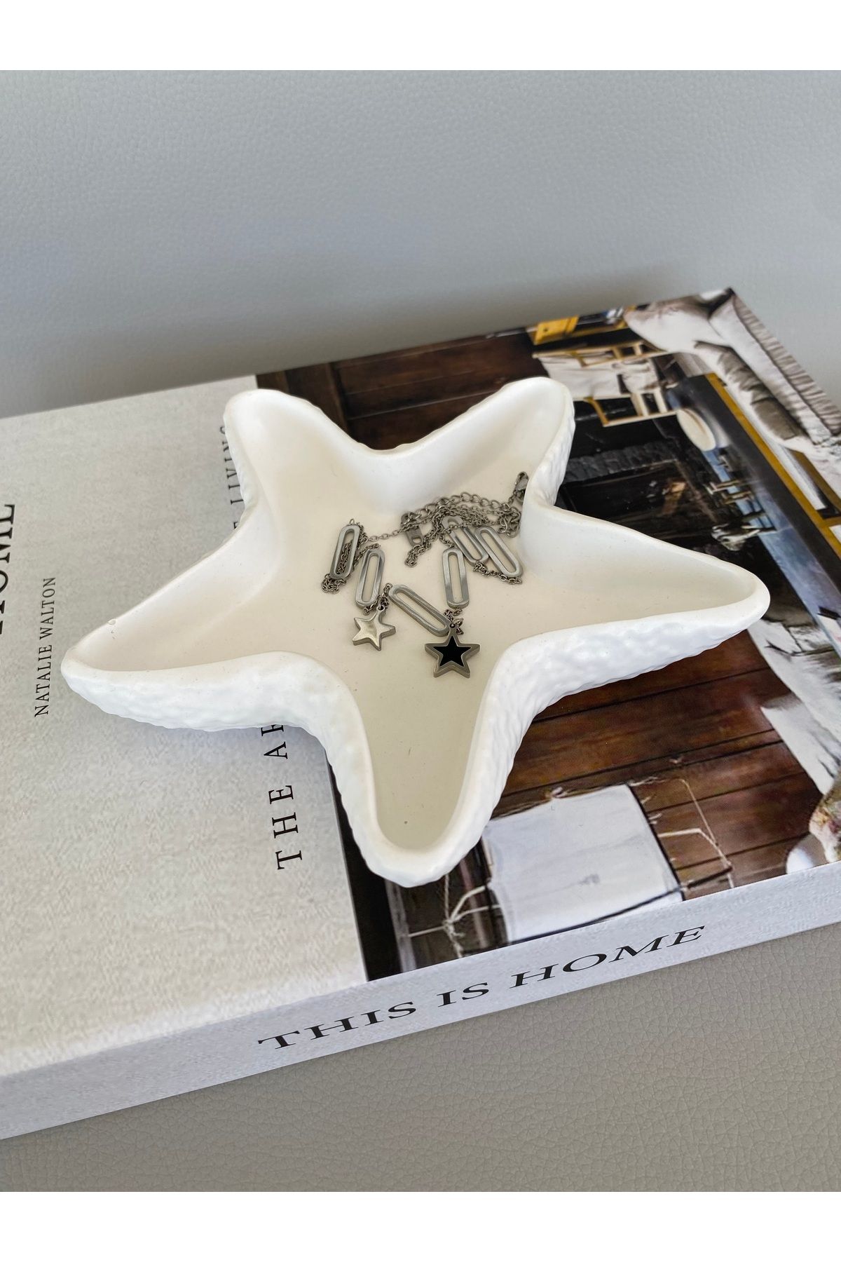SELAR HOME DECOR Deniz Yıldızı şeklinde Dekoratif Obje 2'li