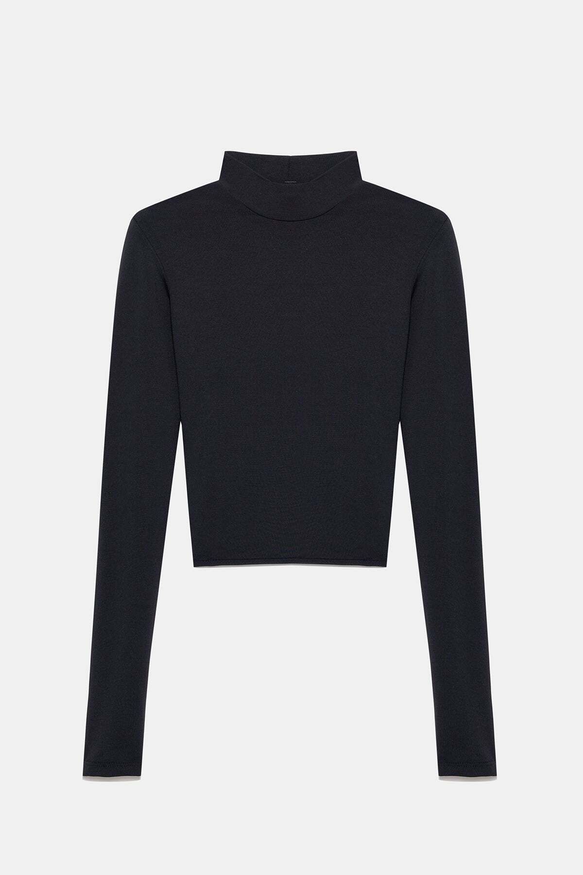 No Matter What-Duru Basic Langarm-Rollkragenbluse 6