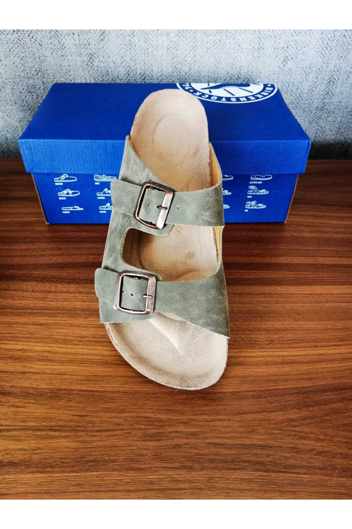 Pardus Sportswear Pardus Arizona Ortopedik Mantar Taban Çift Tokalı Günlük ve Ev Terliğ