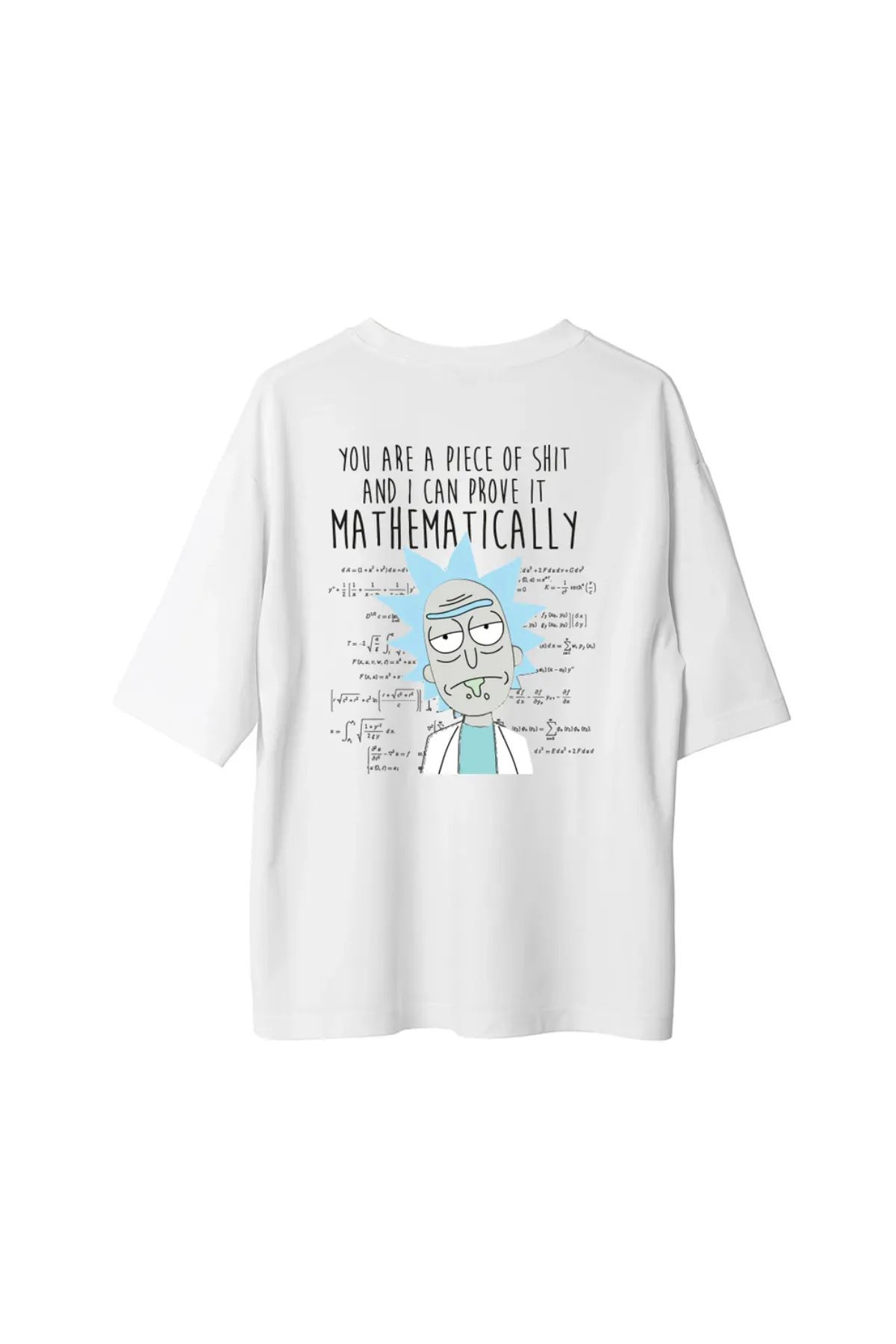 Koklonmoda Unisex Rick&Morty Baskılı Oversize T-Shirt