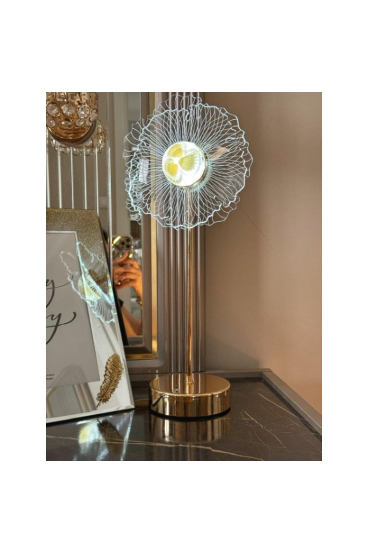 Z&R Çiçek Tasarımlı LED Masa Lambası