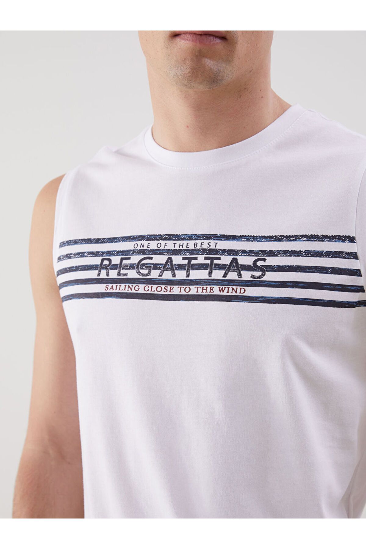 LC Waikiki-Ανδρικό αμάνικο μπλουζάκι με στάμπα New Season Crew Neck - S5H366Z8 3
