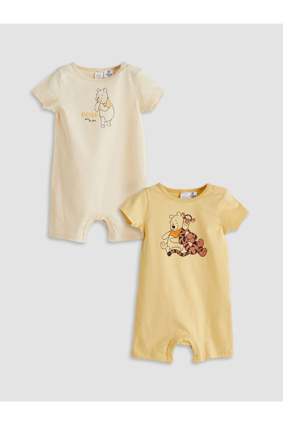 LC Waikiki Yeni Sezon Winnie the Pooh Baskili Erkek Bebek Tulum 2'li - S5NT24Z1