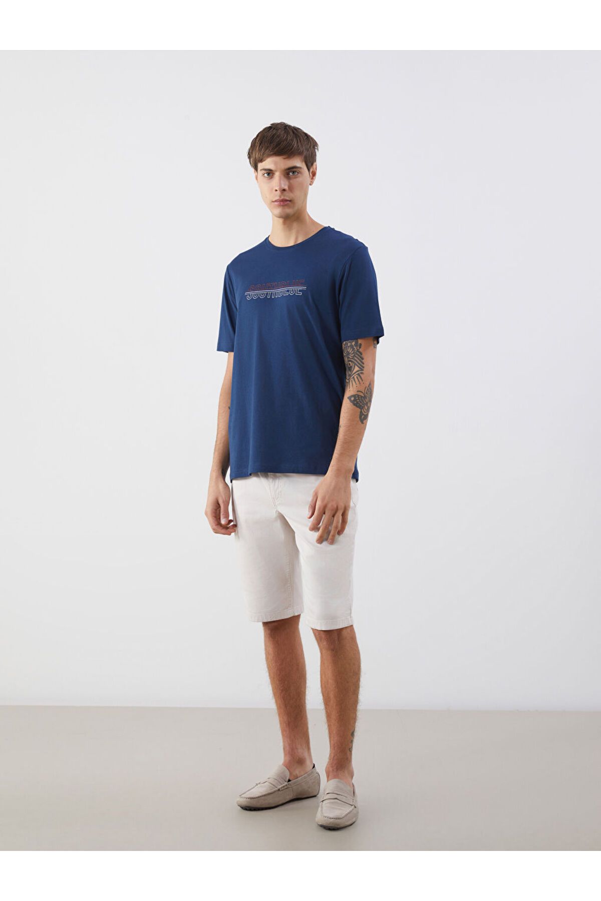 LC Waikiki-New Season Crew Neck Printed Combed Cotton Men's T-Shirt - S5N011Z8 2