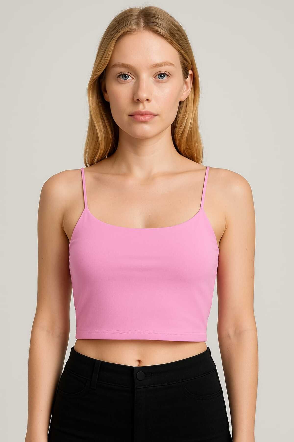 Mayer Butik İnce Askılı Crop Büstiyer