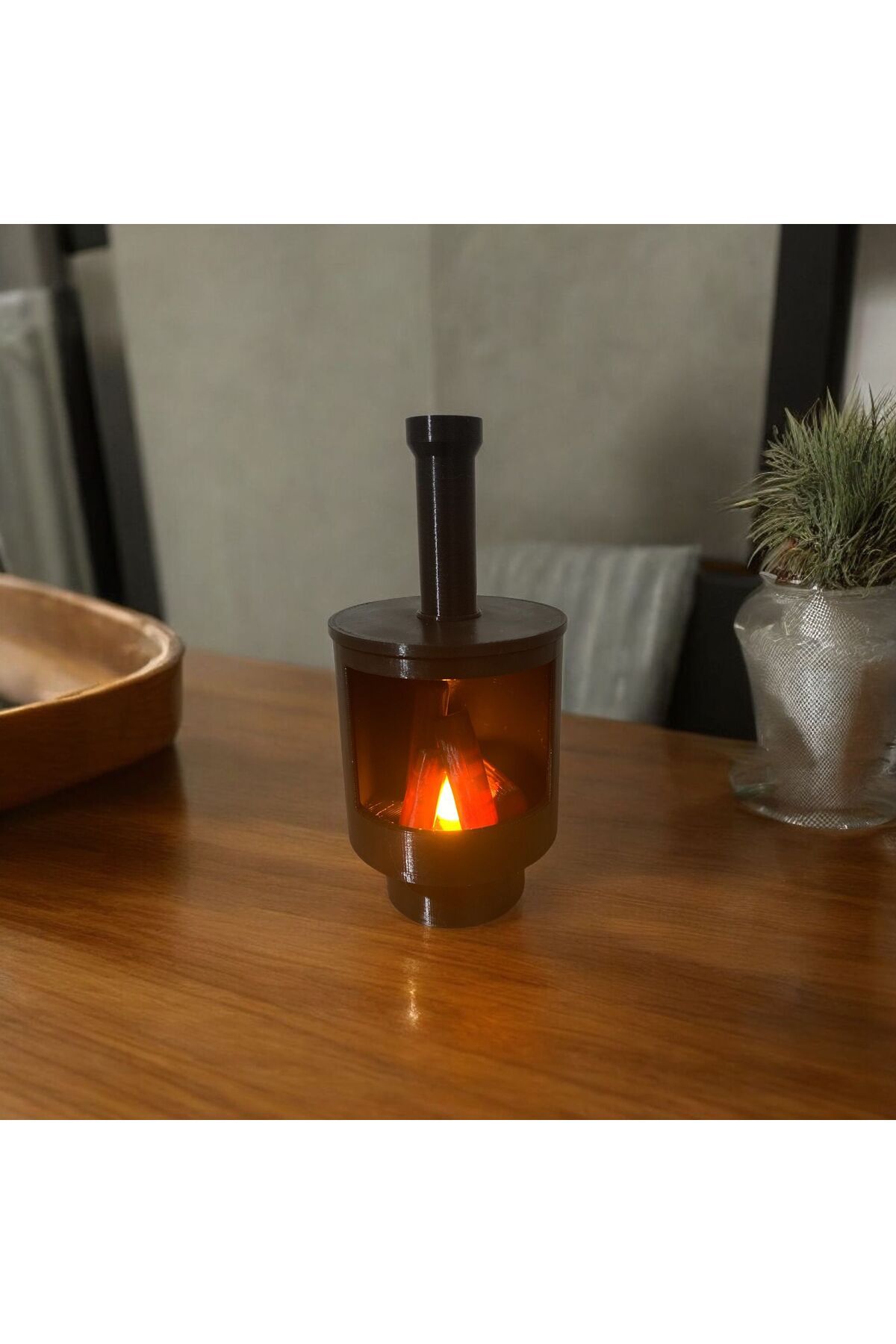 Ceresshop Mini Dekoratif Masa Şöminesi – LED Işıklı, Şık ve Modern Tasarım