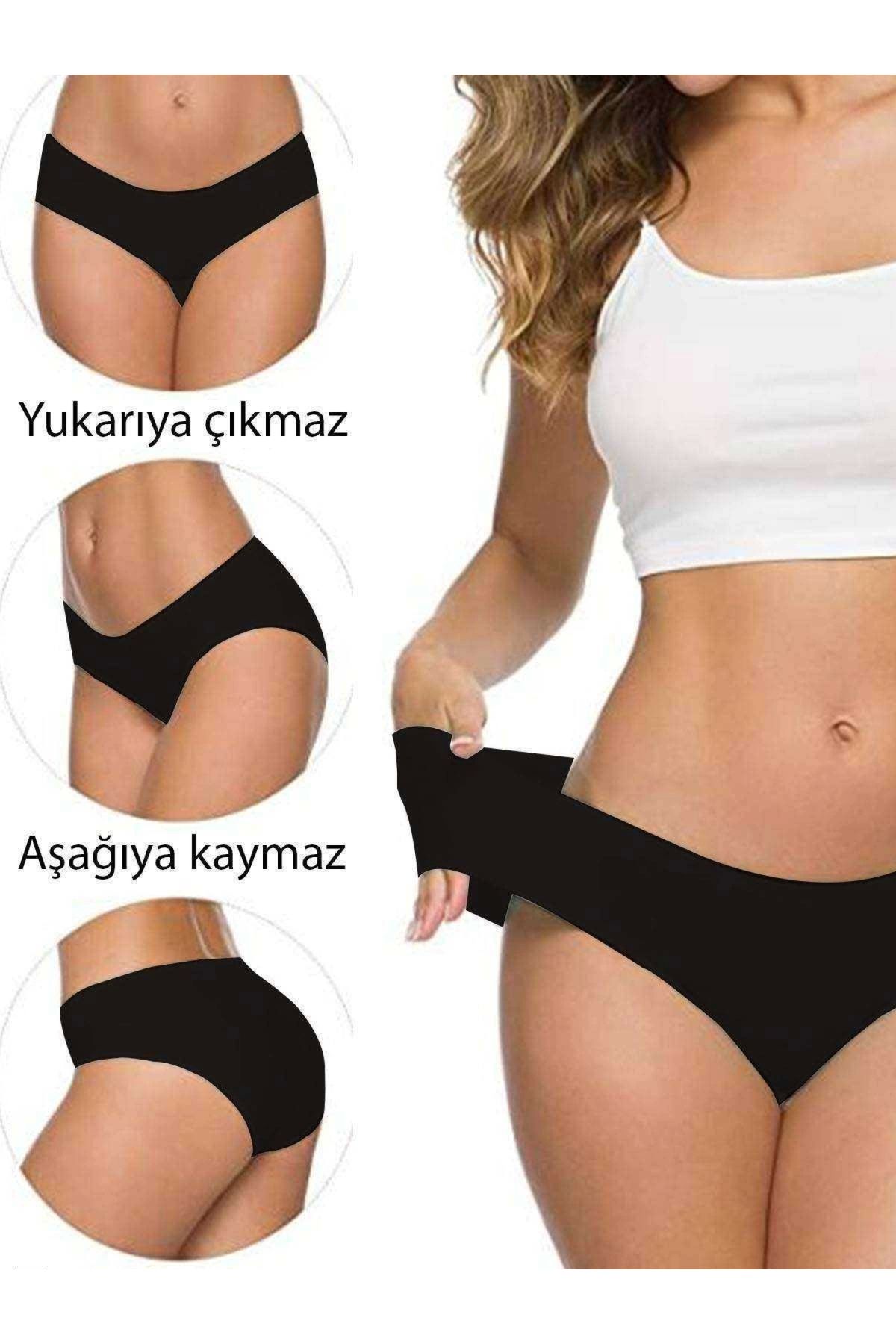 POLEXP Esnek Lazer Kesim Siyah Külot