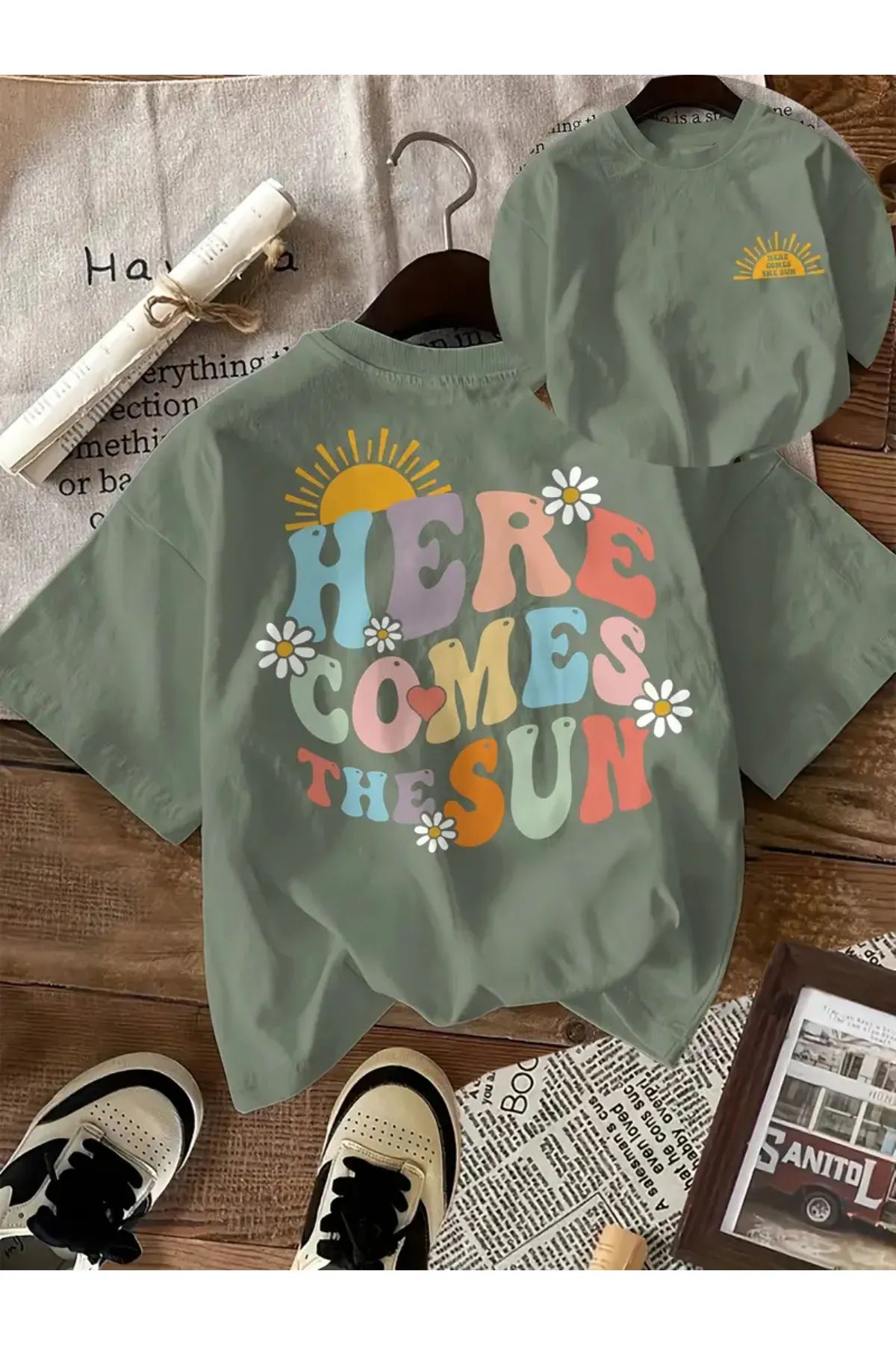 Koklonmoda Unisex Summer Baskılı Oversize T-Shirt