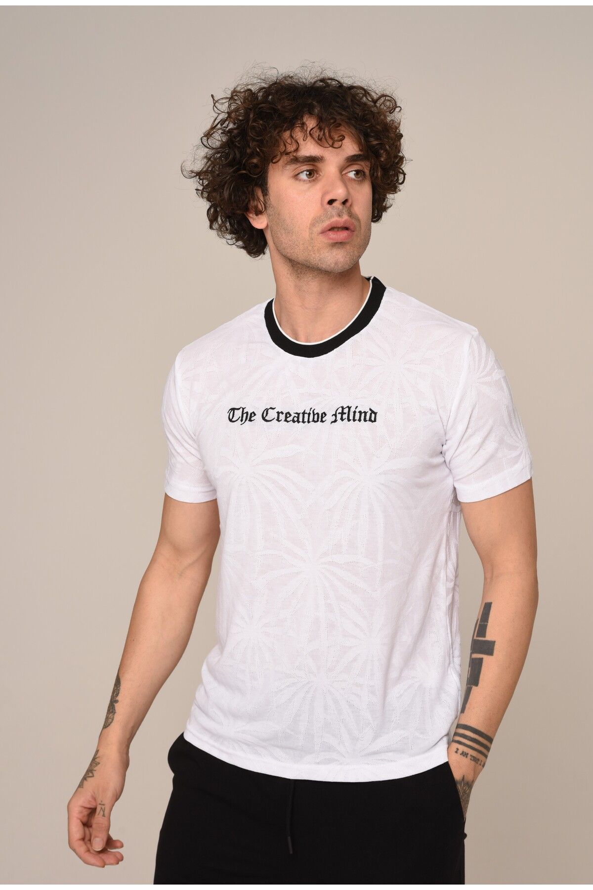 Klothy Erkek Bisiklet Yaka Slim Fit Tshirt T119