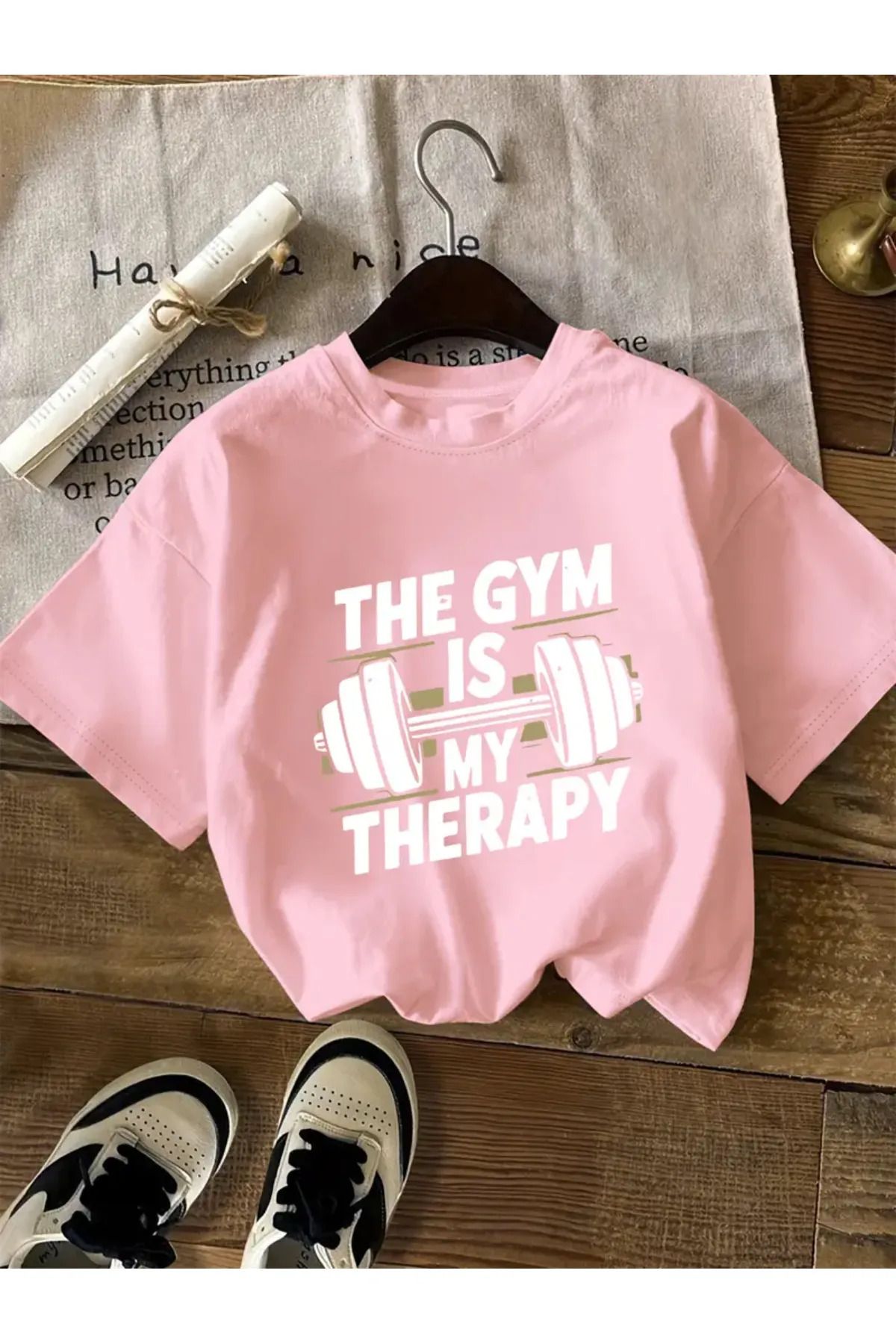 Koklonmoda Unisex Gym Baskılı Oversize T-Shirt