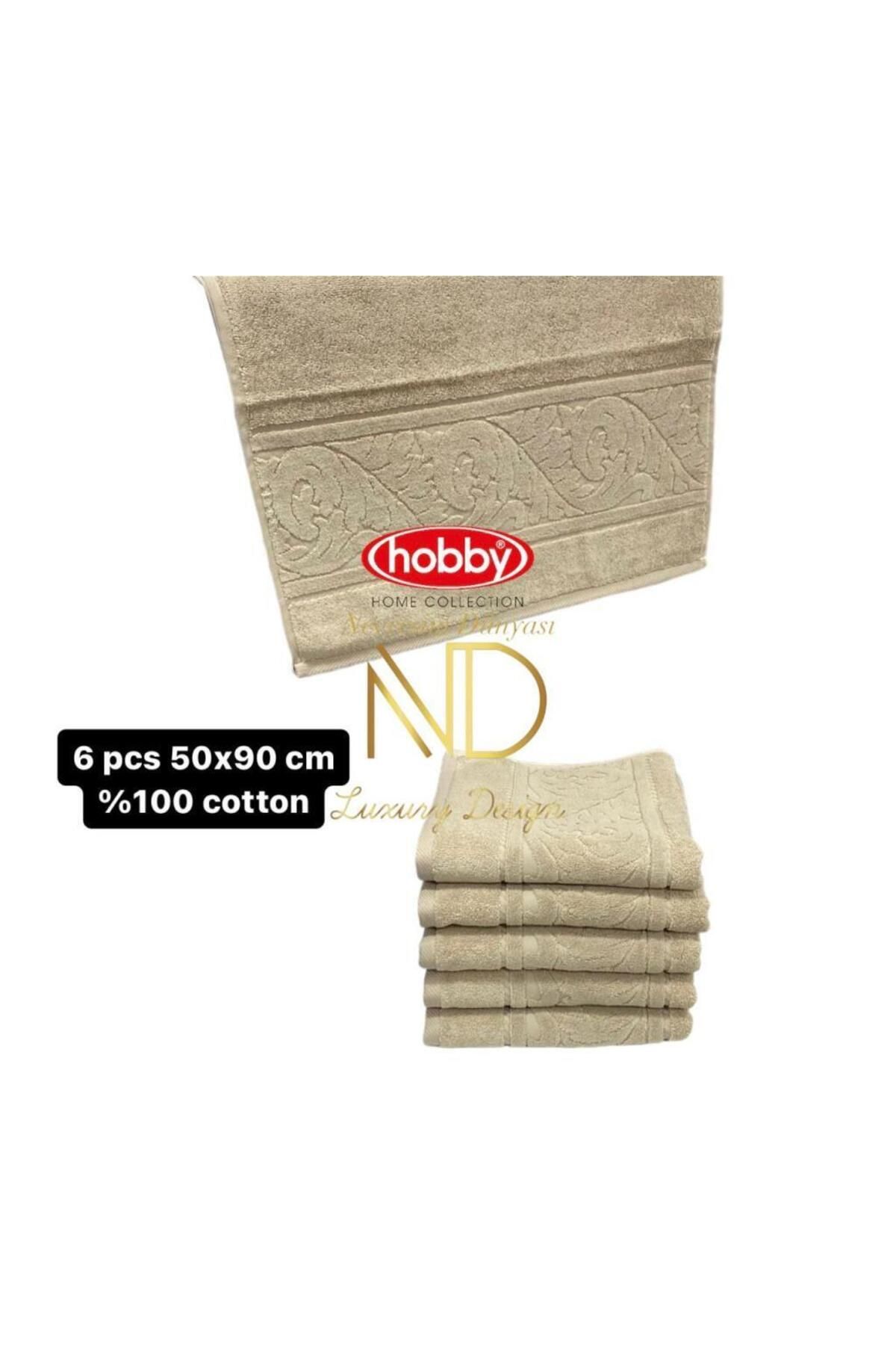 merland benvecocuk Sultan Bej 50x90 6'lı Havlu Seti