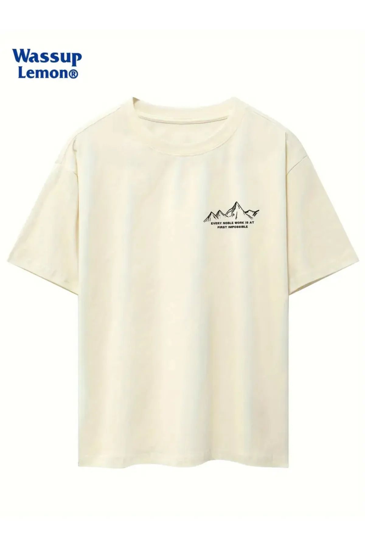 Koklonmoda Büyük Beden Unisex Doğa Baskılı Oversize T-Shirt