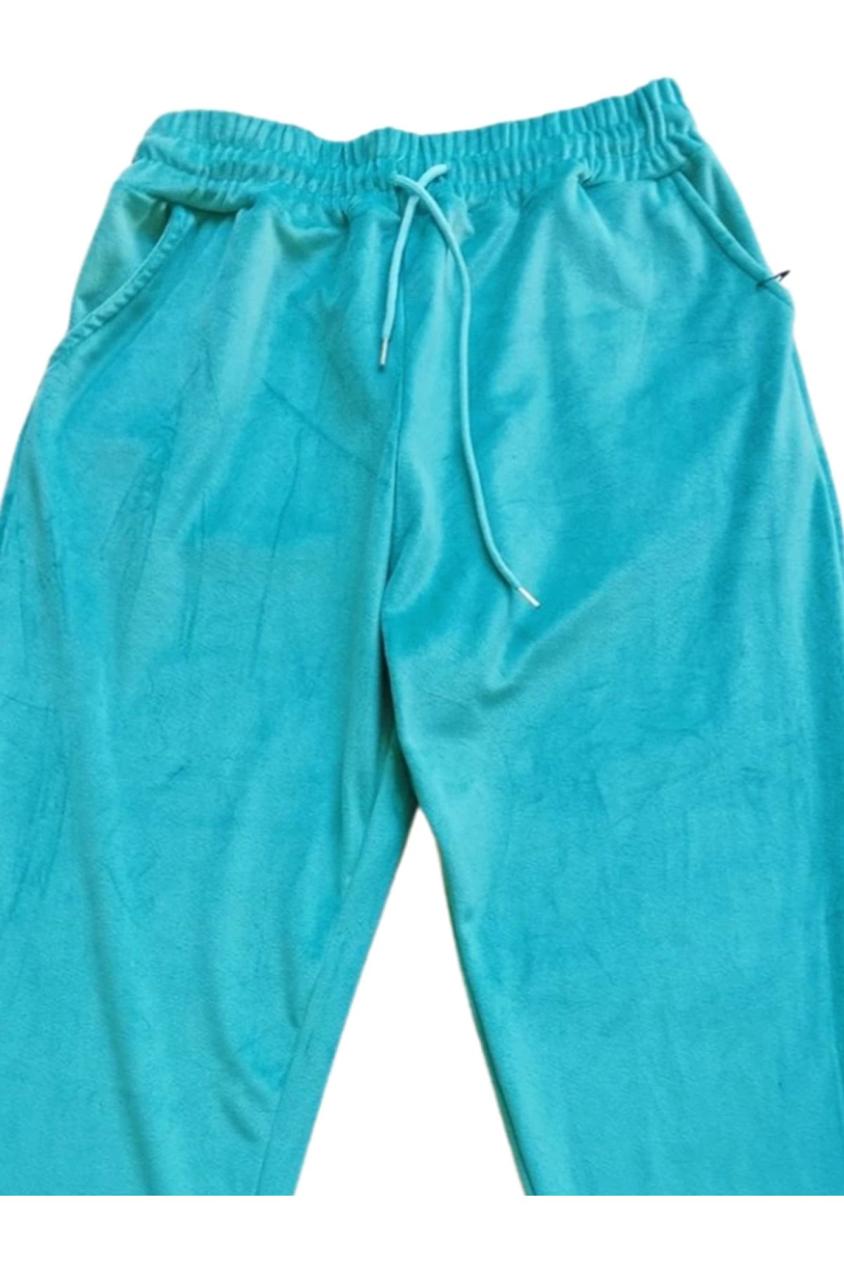 POLEXP Kadife Büyük Beden Unisex Pijama Pantolon