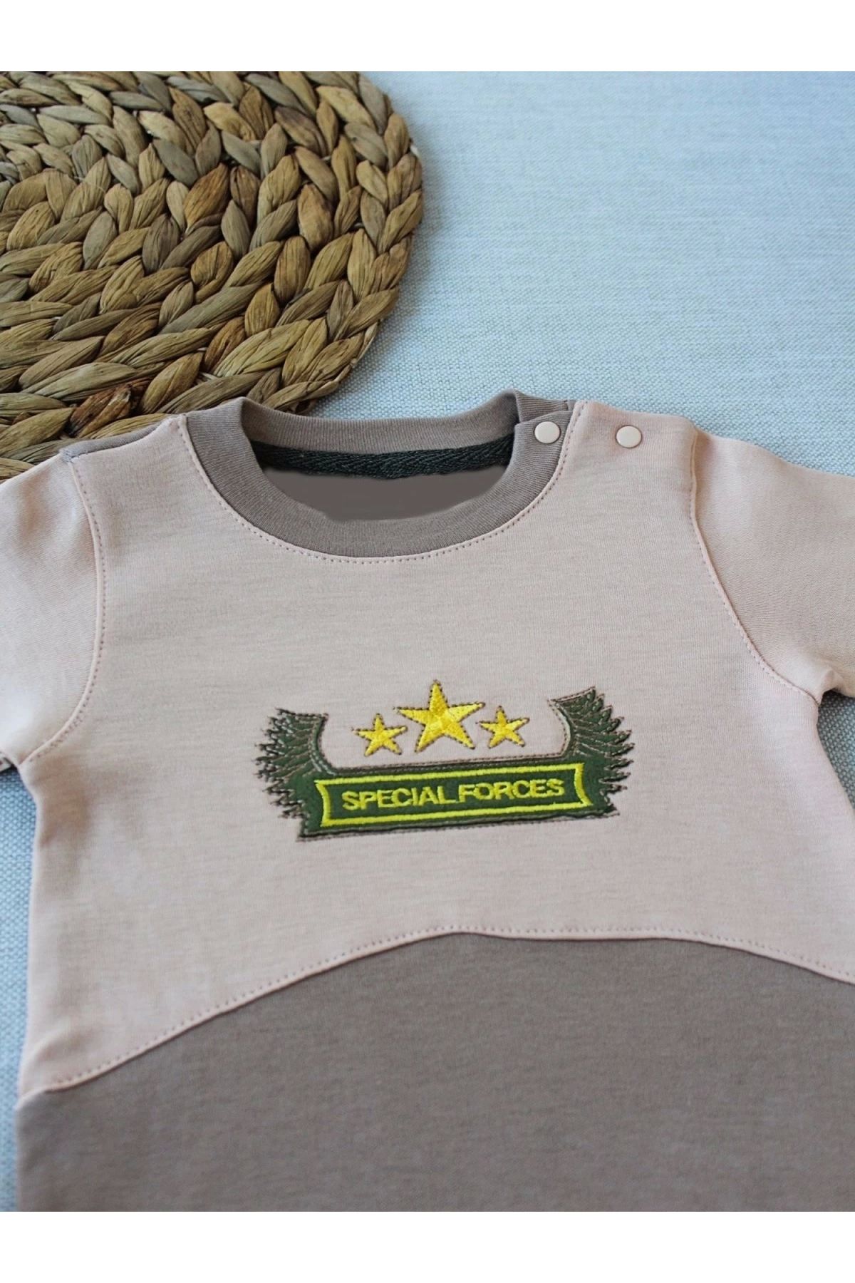 POLEXP Özel Kuvvetler Nakışlı Bebek Tulumu - Sevimli ve Şık Bebek Kıyafeti