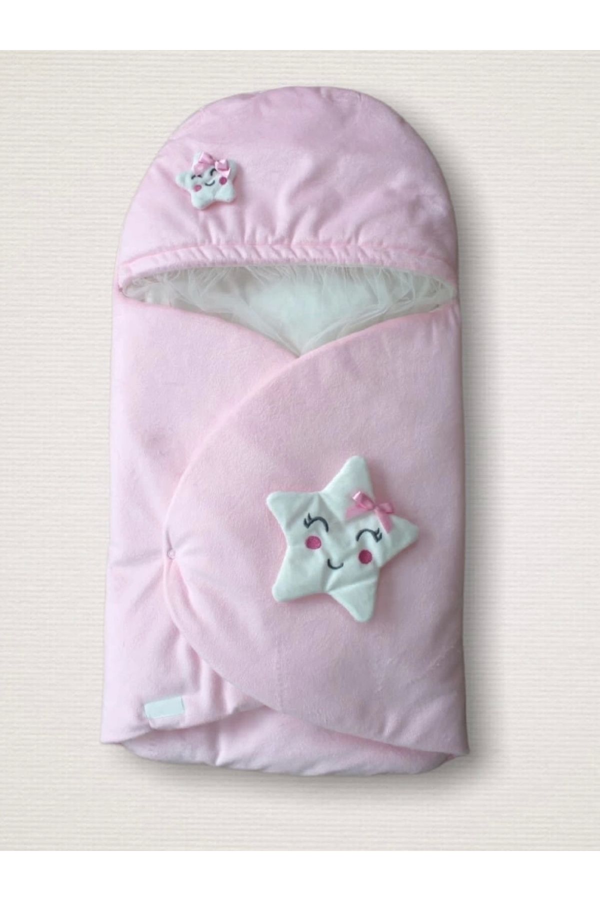 POLEXP Yıldız Desenli Bebek Battaniyesi - Pembe