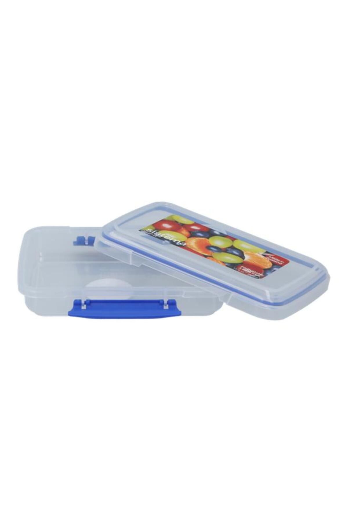 Generic-sistema Klip It Rectangular Food Storage Container Clear and Blue 380ml (Multicolour) 2