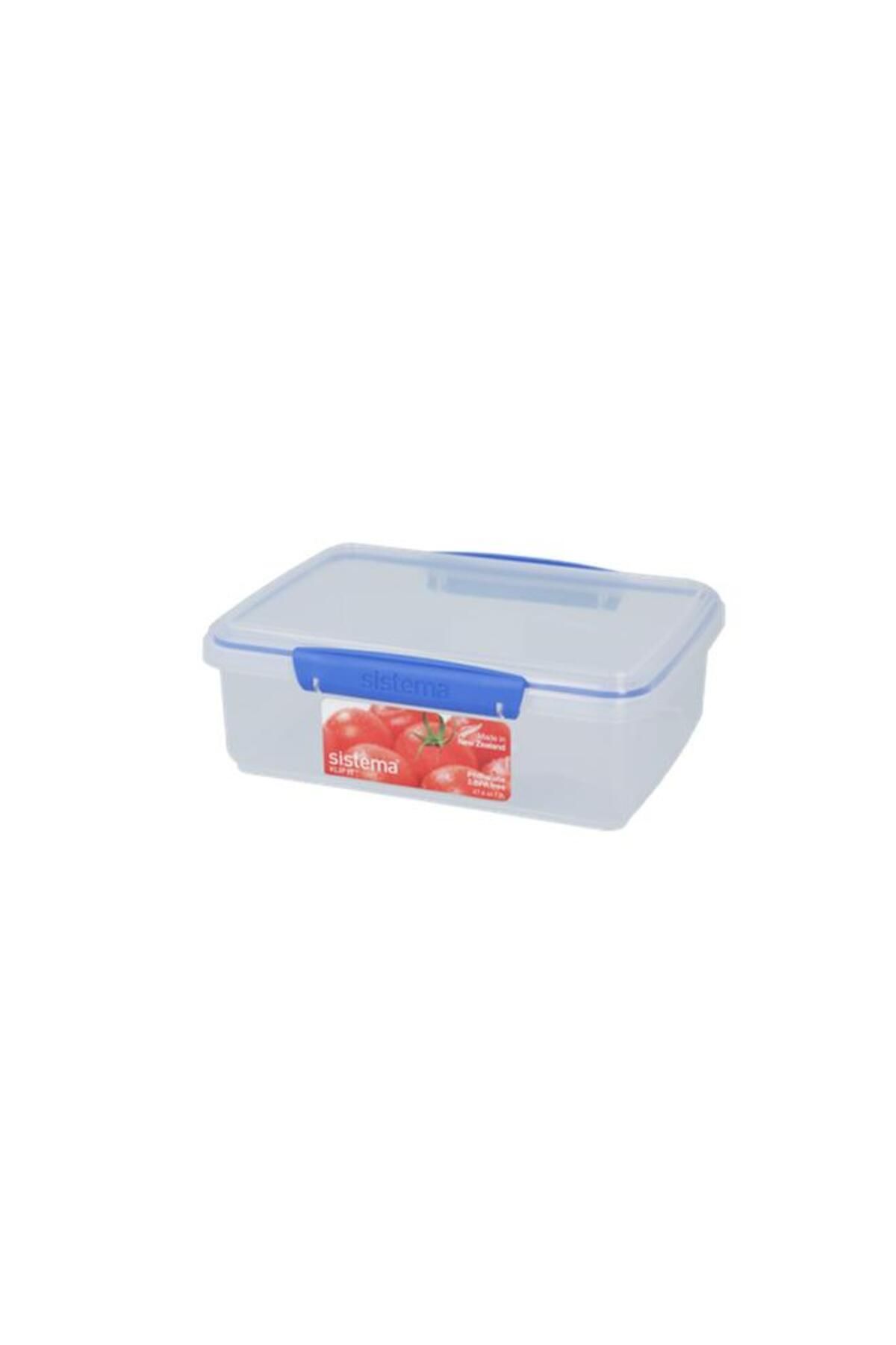 Generic-sistema Klip It Rectangular Airtight Food Container Clear and Blue 2 Liter (Multicolour) 2