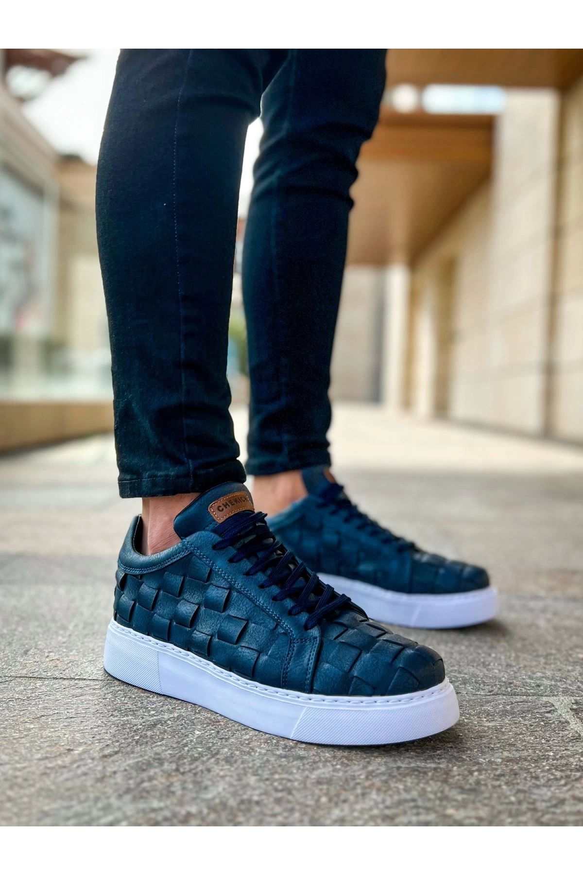 POLEXP Klasik Stil ve Modern Şıklığın Buluştuğu Lacivert Erkek Ayakkabı