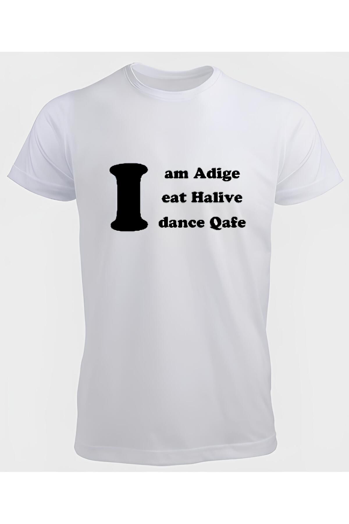 DZİWAWA I am Adige Baskılı Erkek T shirt