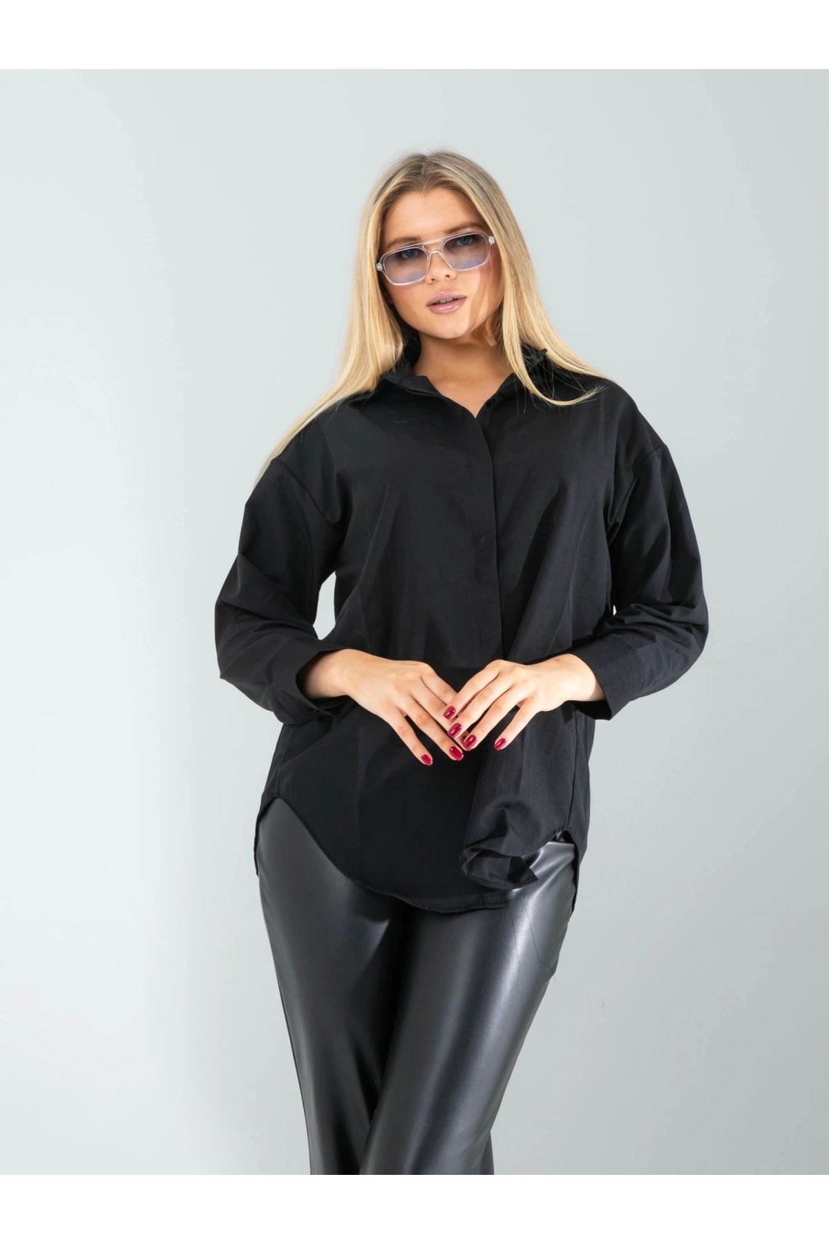 POLEXP Siyah Regular Fit Erkek Gömlek - Şıklığına Şıklık Kat