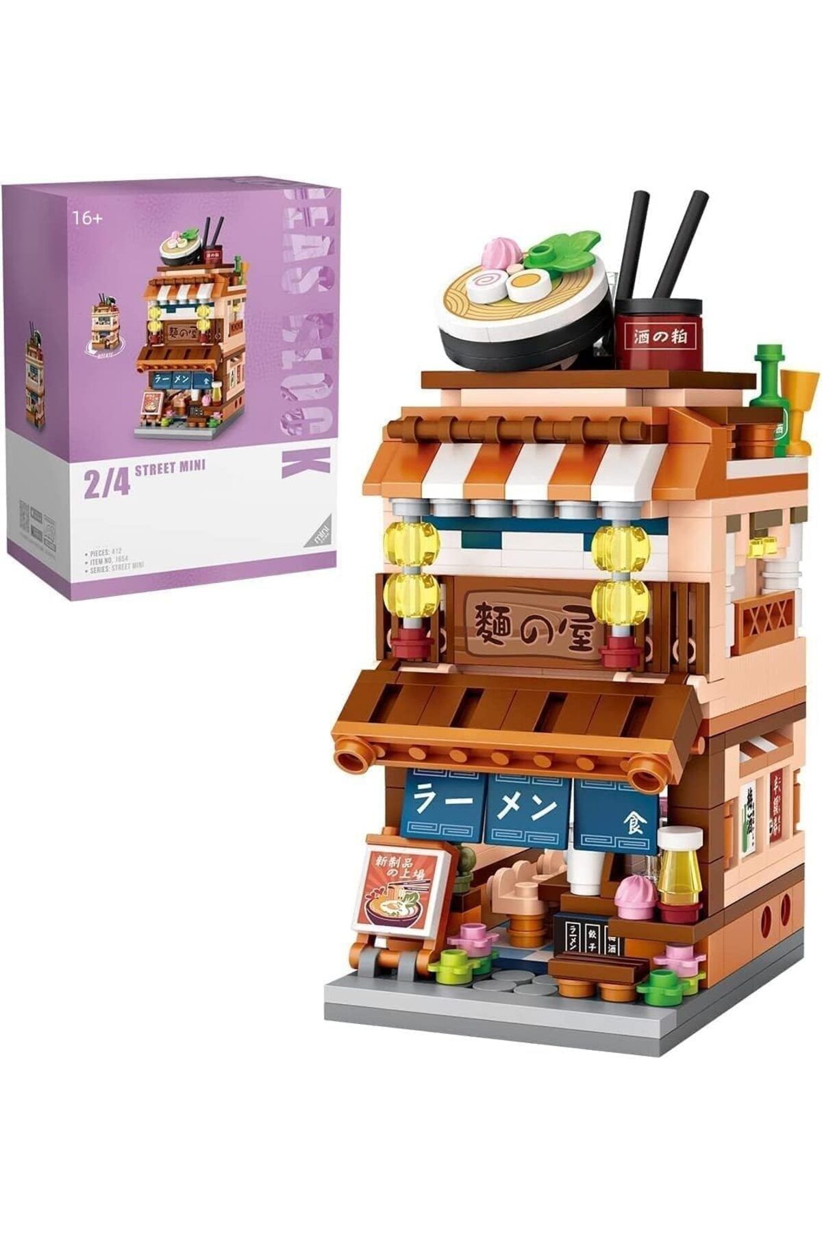 PASYRU Ramen Restoran Model Seti, 412 Parça Japon Sokak Yapım Kiti