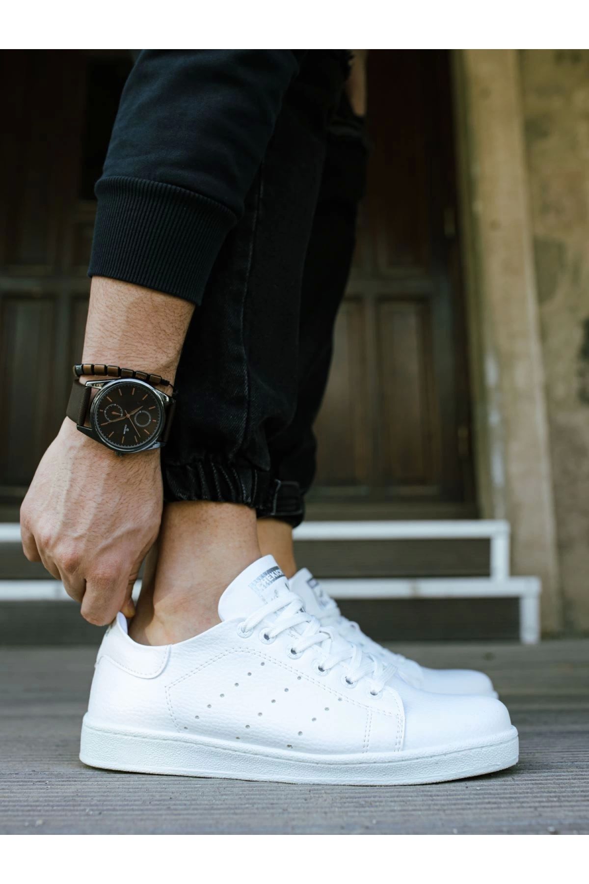 POLEXP Tenis Erkek Ayakkabı - Beyaz, Hafif ve Dayanıklı