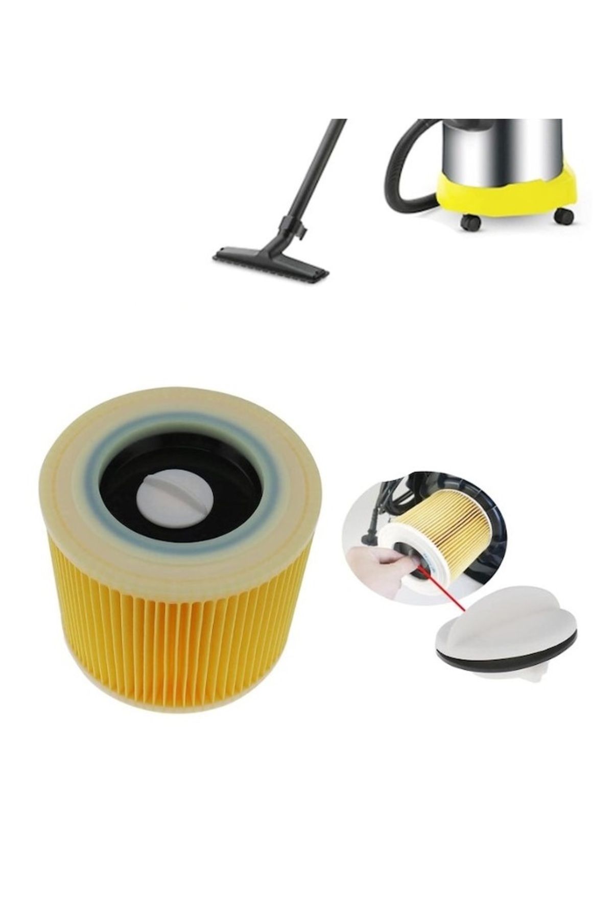 DAO-DAO cartridge filter compatible with WD1, WD2, WD3, SE4001, SE4002, 6.414-552.0 3