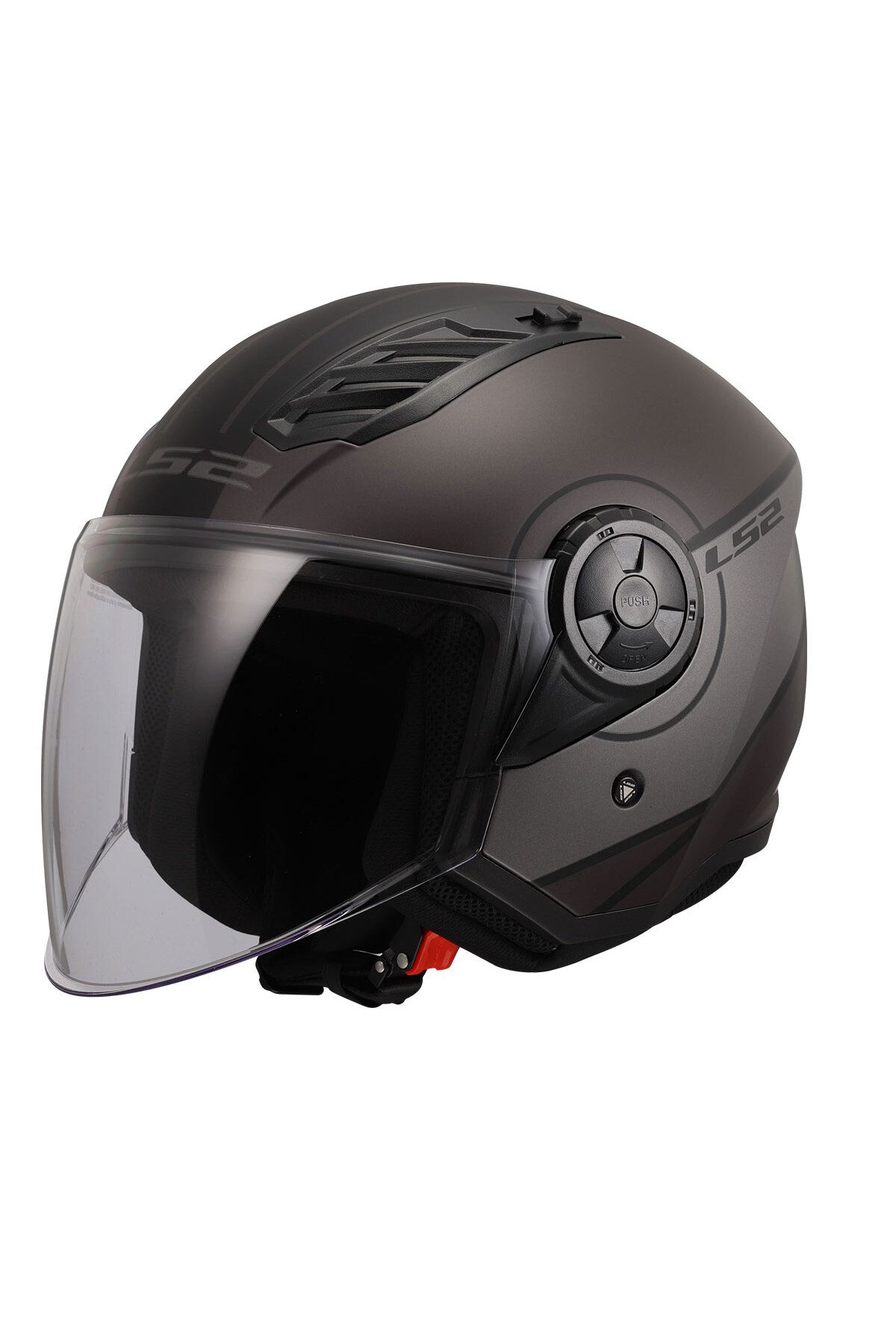 LS2 AIRFLOW 2 COVER MAT SİYAH-GRİ KASK