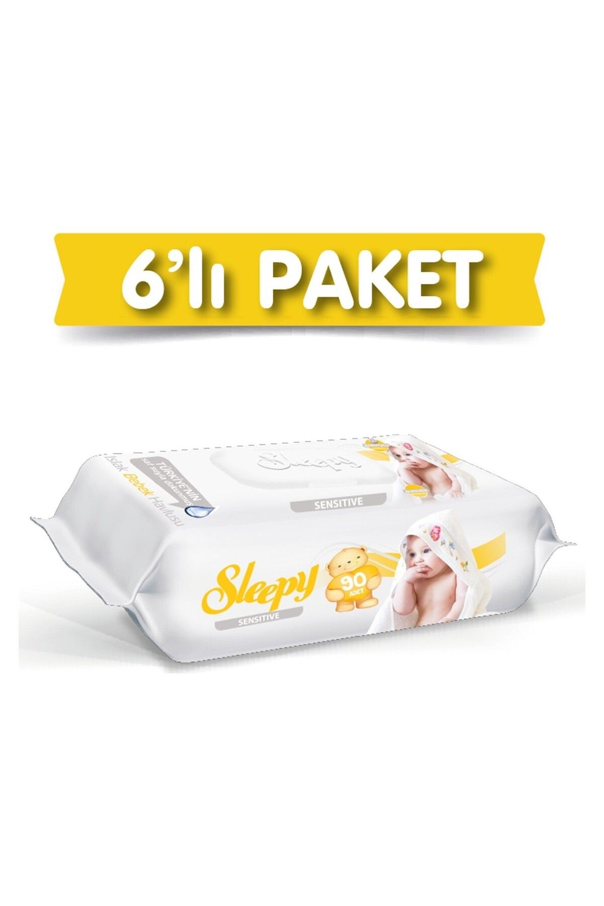 Sleepy Sensitive Islak Havlu 6 x 90'lı