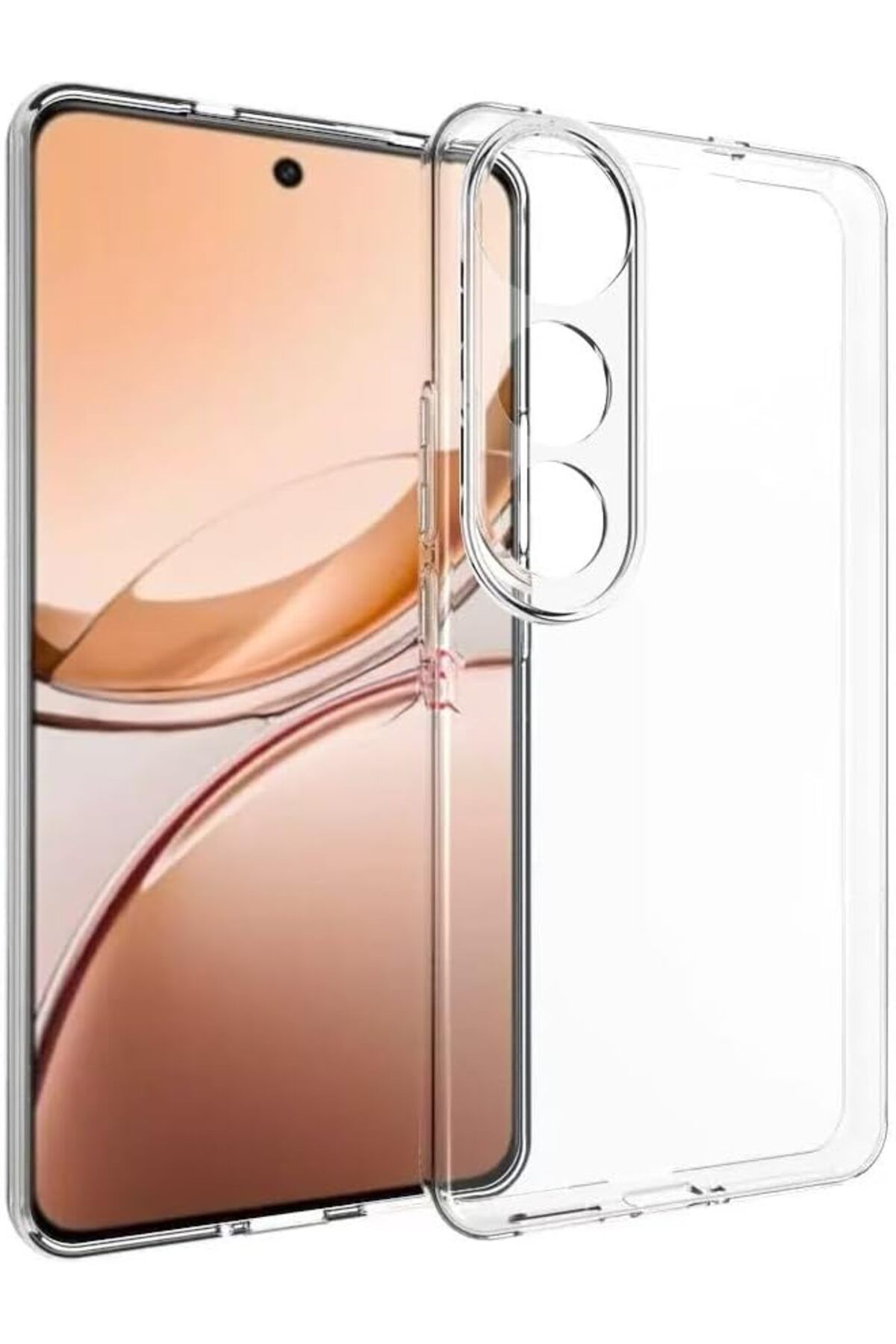Coolacs Vivo V50 Lite 4G ile Uyumlu Kılıf Şeffaf Kamera Korumalı Esnek Silikon Telefon Kılıfı Kapak