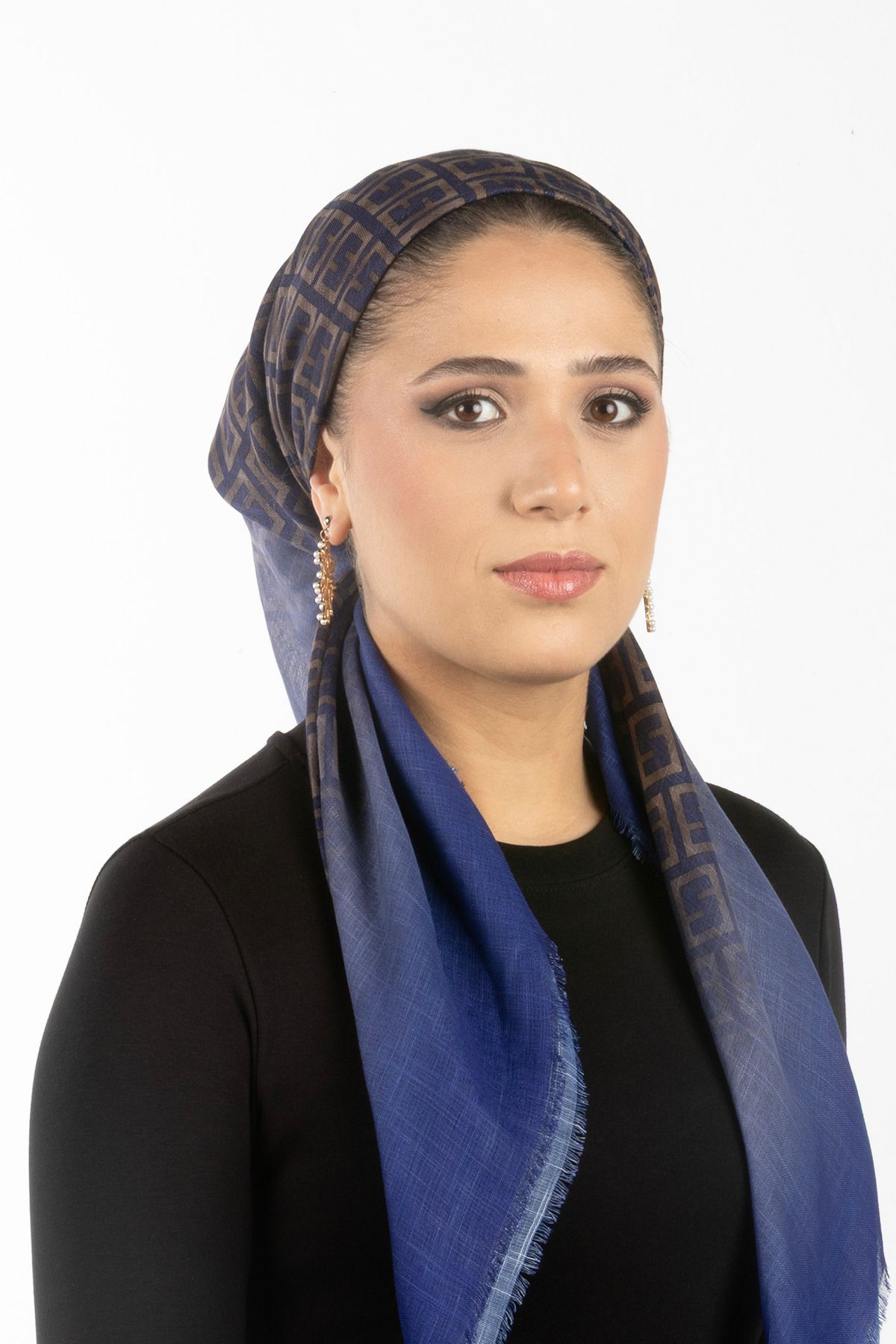 safura-New Special Design Bonnet Scarf - Gradient Pattern, Adjustable Neck Elastic, Anti-Slip Velvet Stripe 2